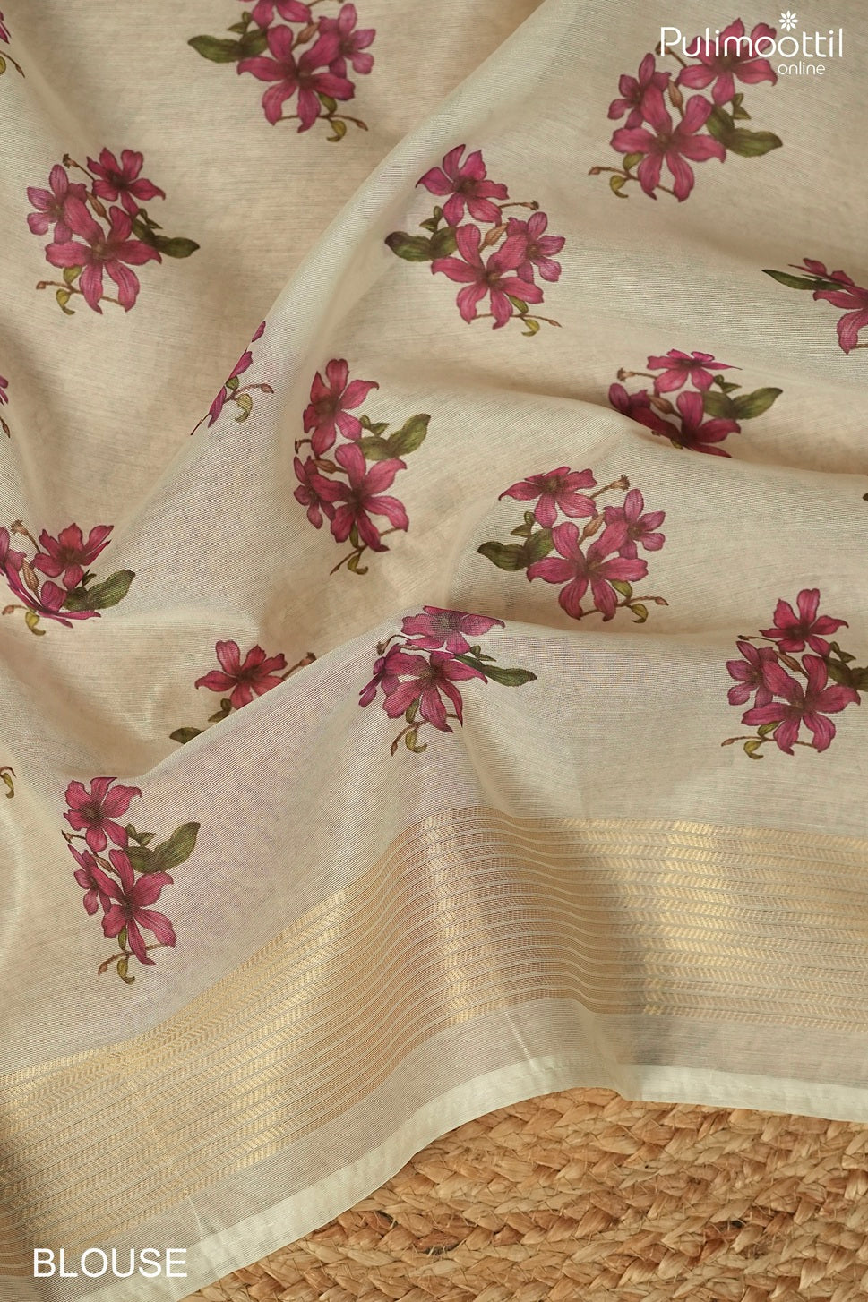 Kerala Traditional Semi Chanderi Saree