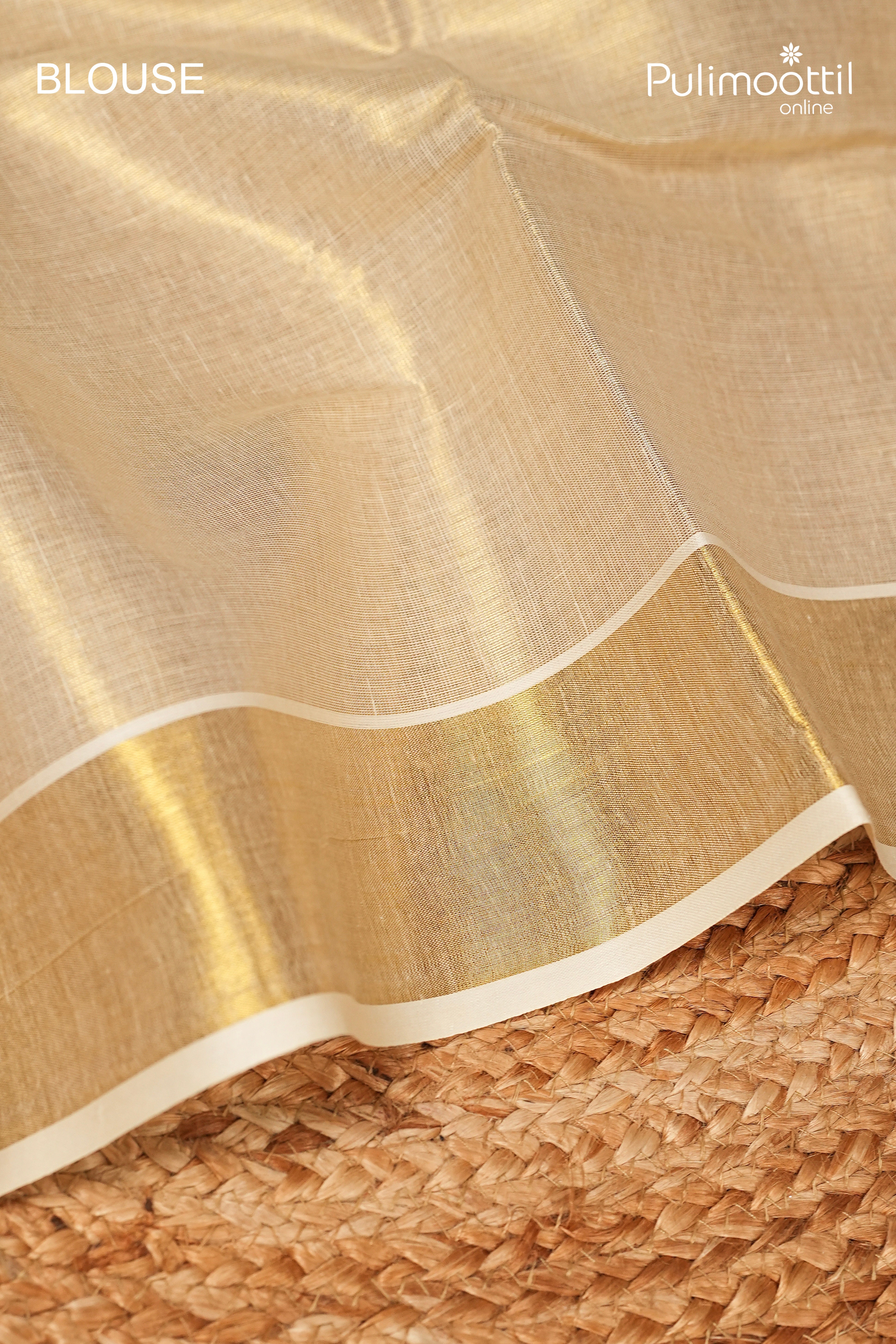 Kerala Traditional Golden Tissue Set Saree