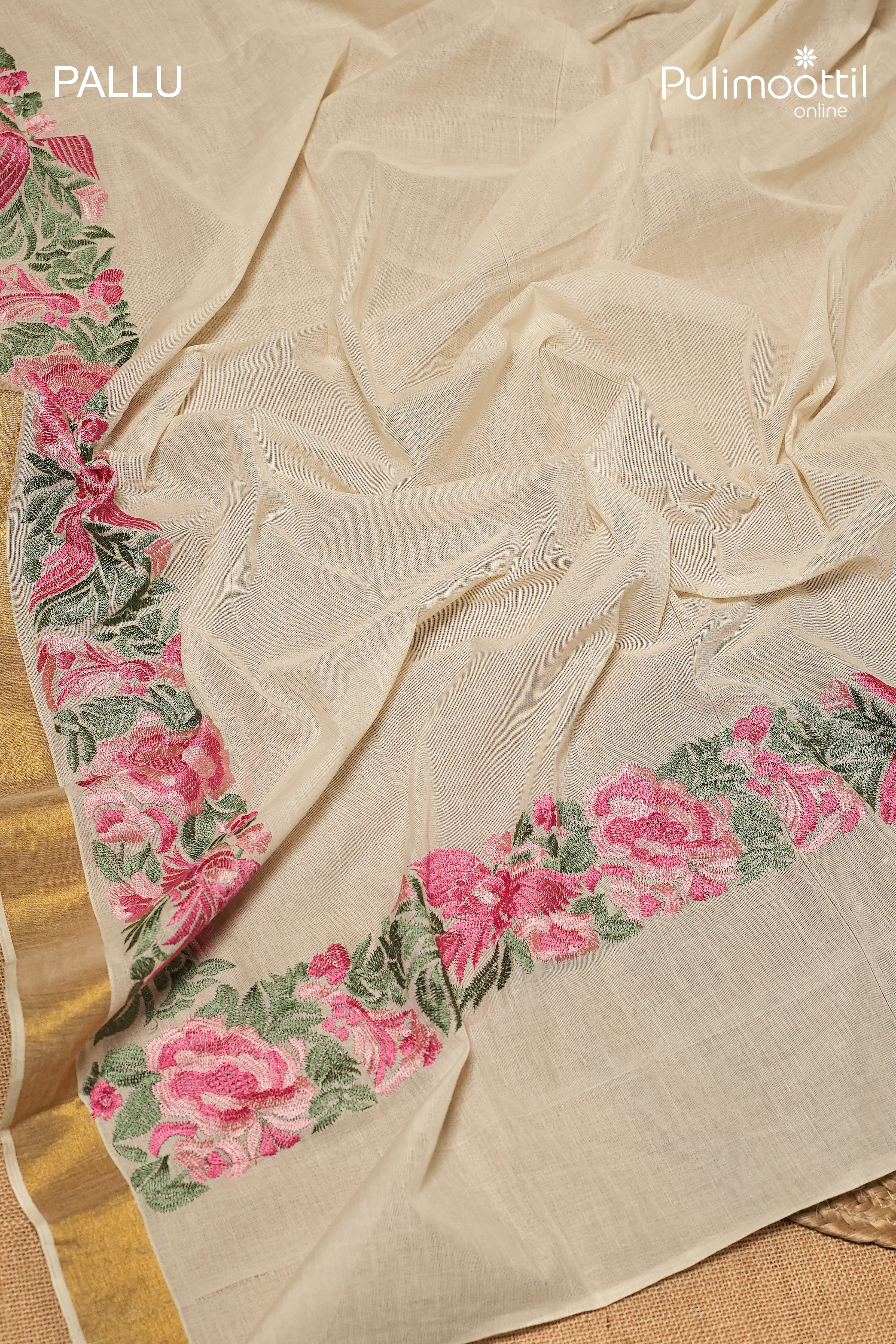 Offwhite Colour Kerala Traditional Cotton Set Saree