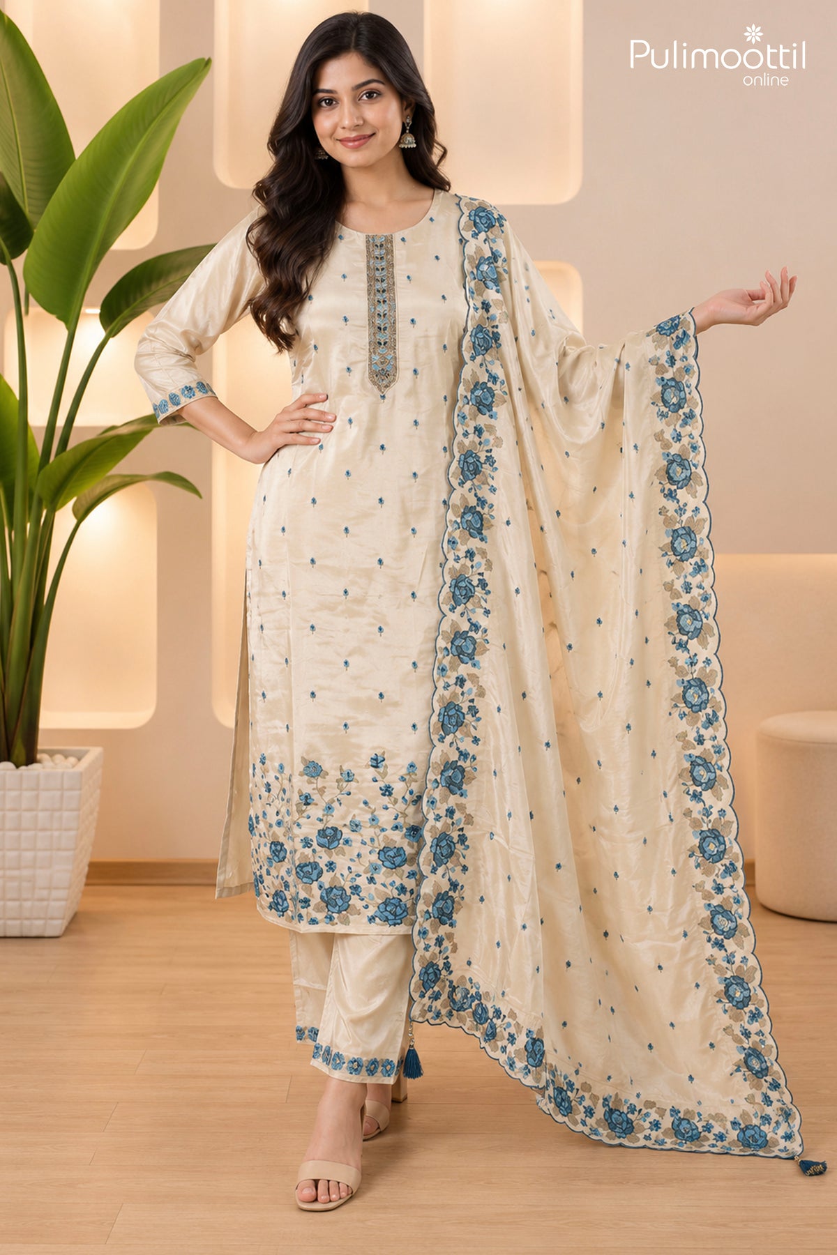 Ivory Color Kurthi Set