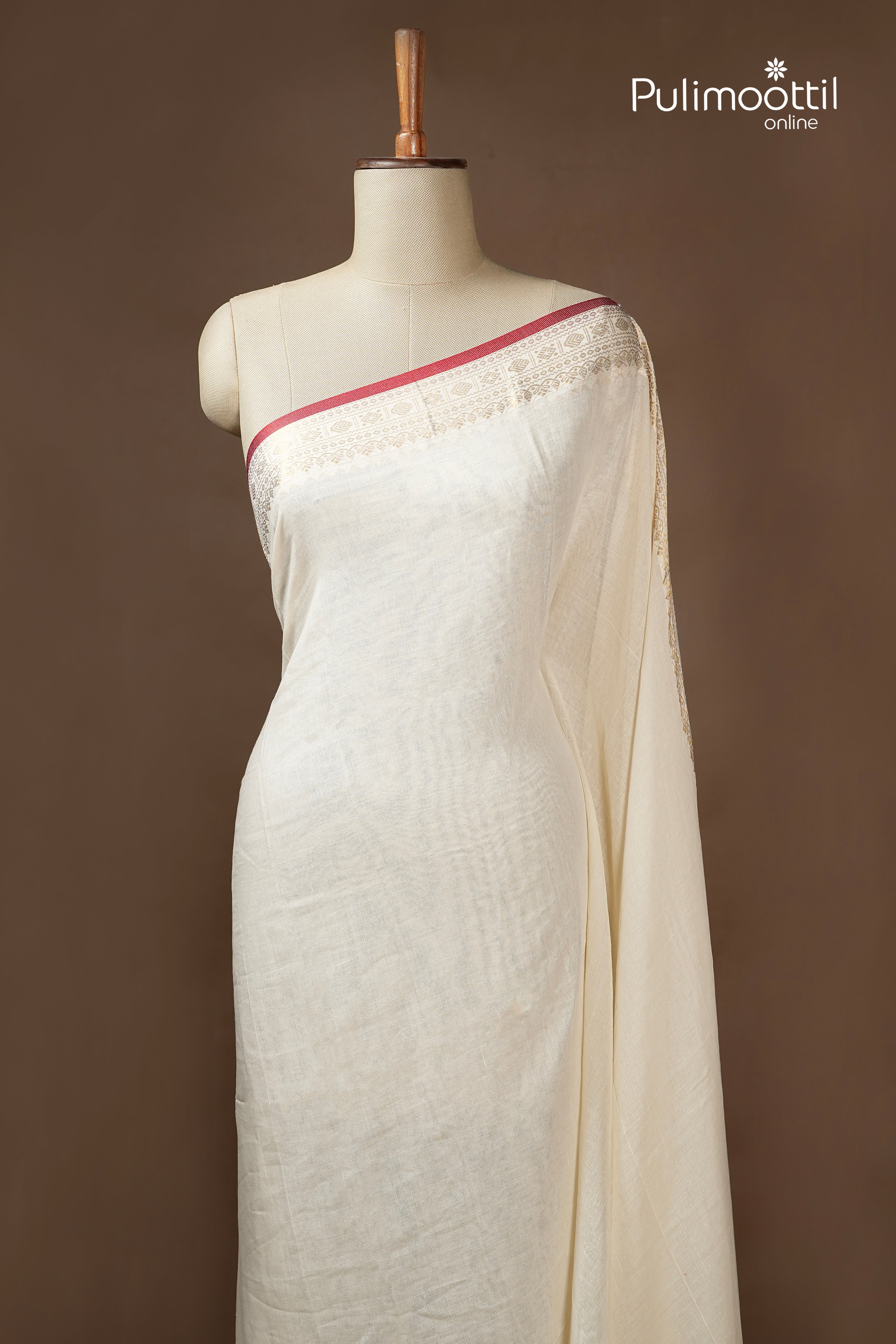 Offwhite Colour Mul Cotton Saree