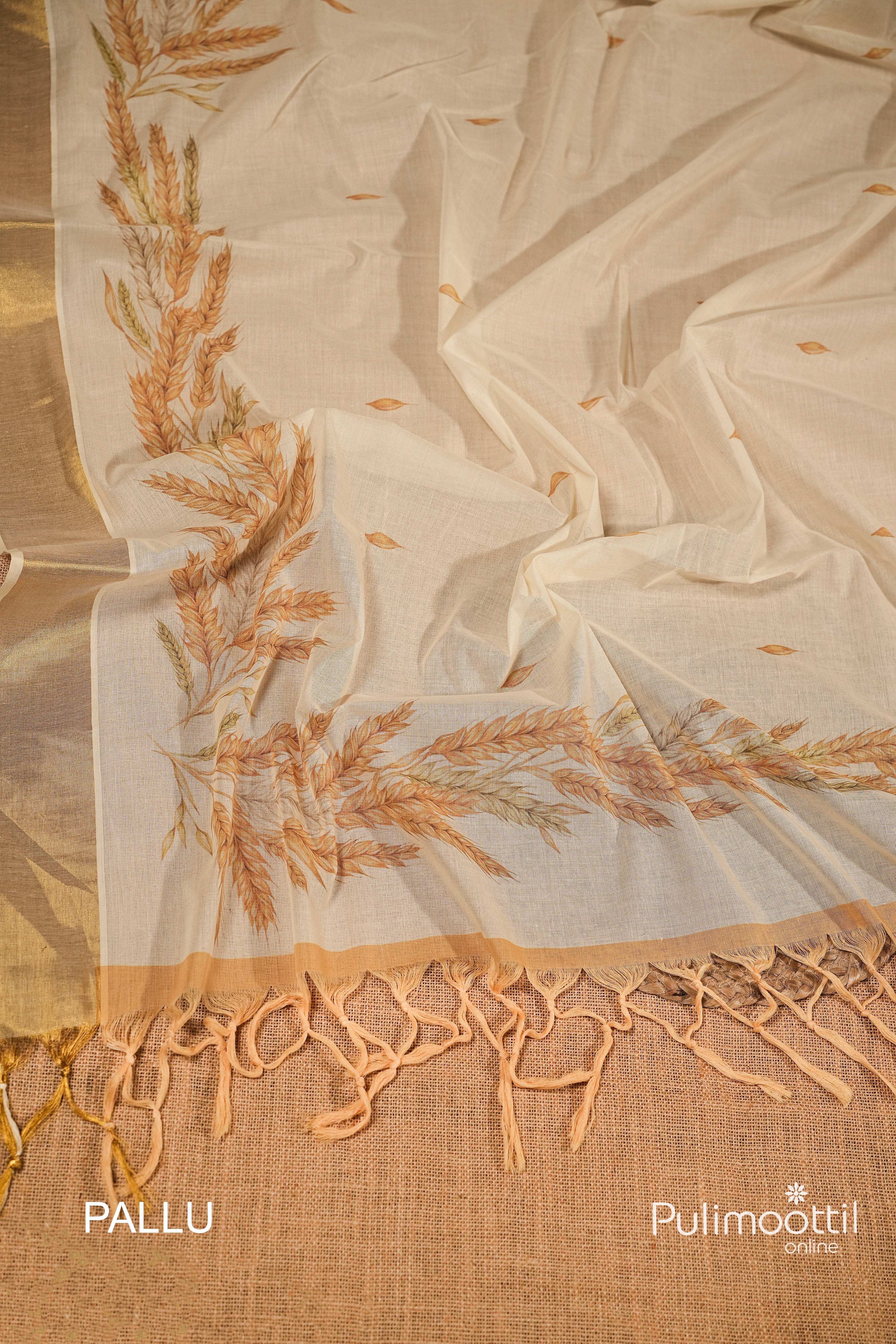 Offwhite Colour Kerala Traditional Cotton Set Saree