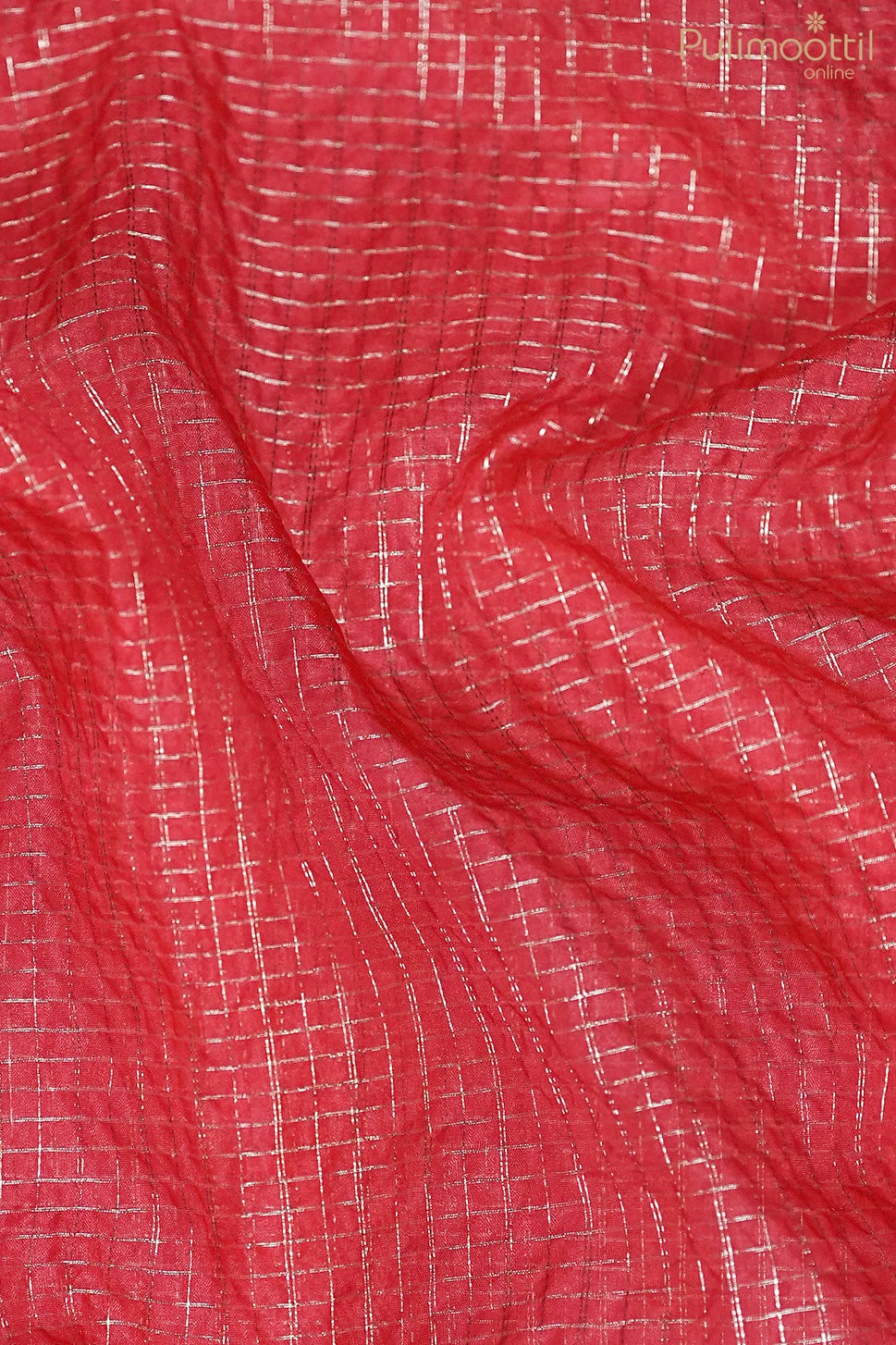 Chilli Red Colour Organza Fabric