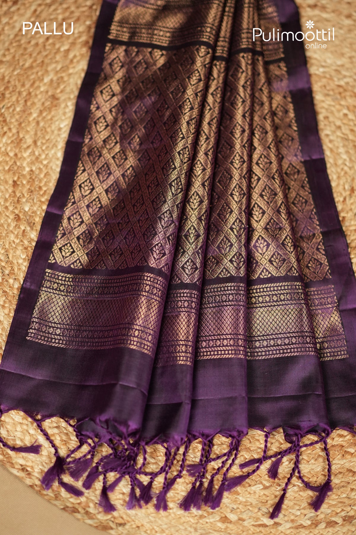 Violet Colour Kanchipuram Soft Silk Saree