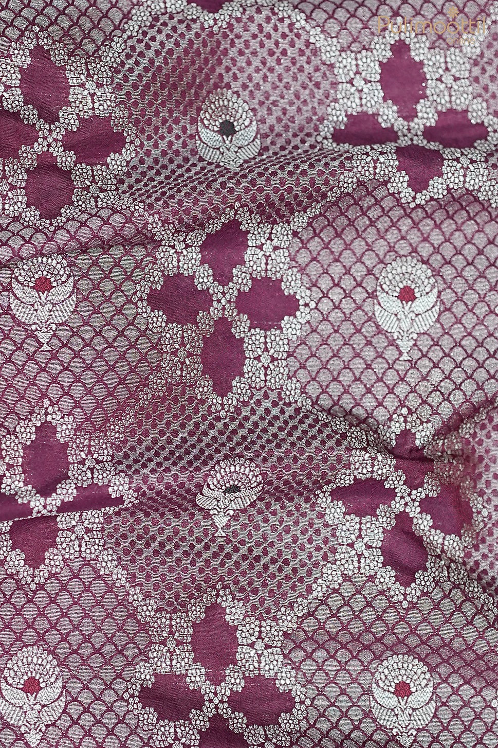 Mulberry Colour Brocade Fabric