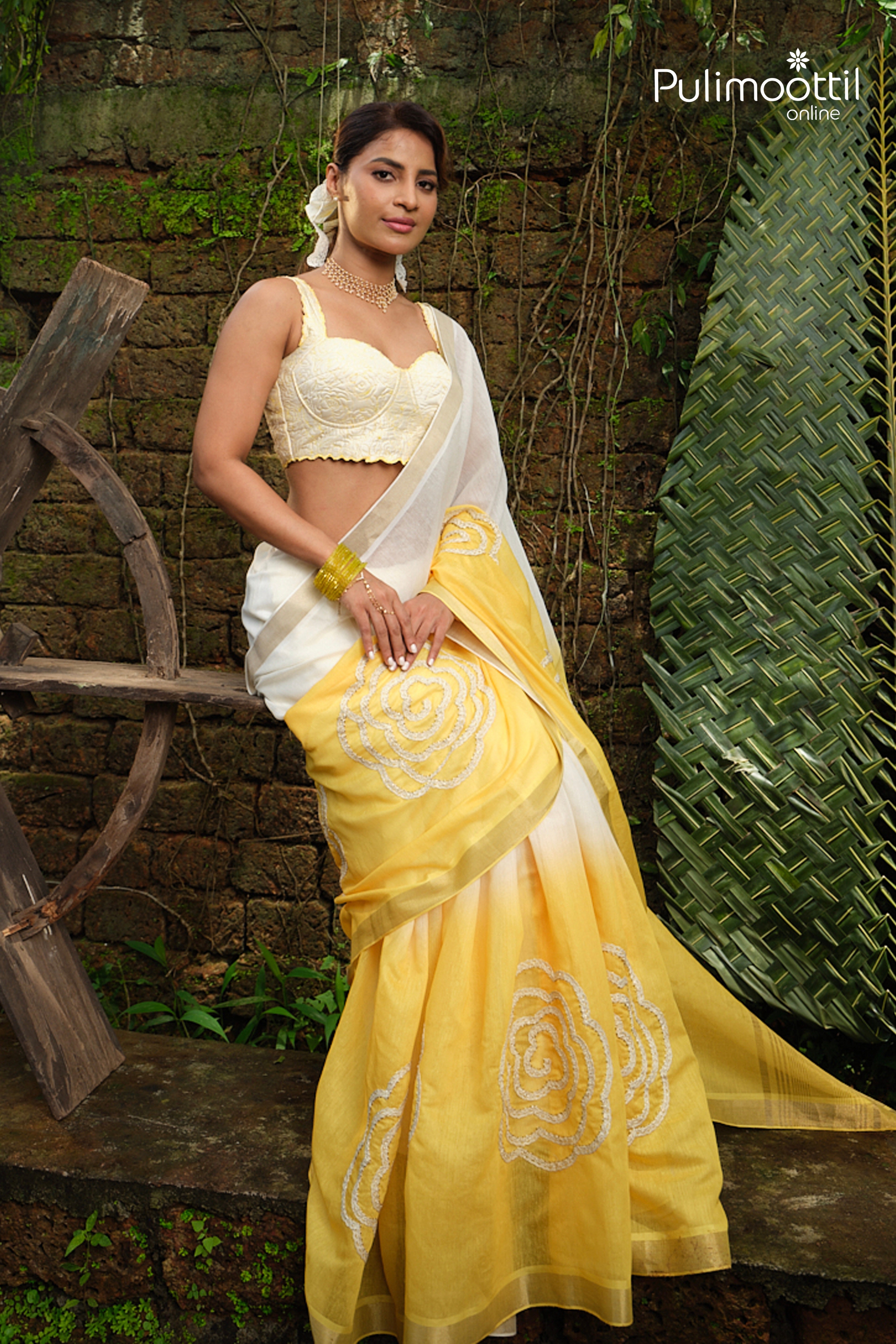 Semi Chanderi Traditional Ombre Saree