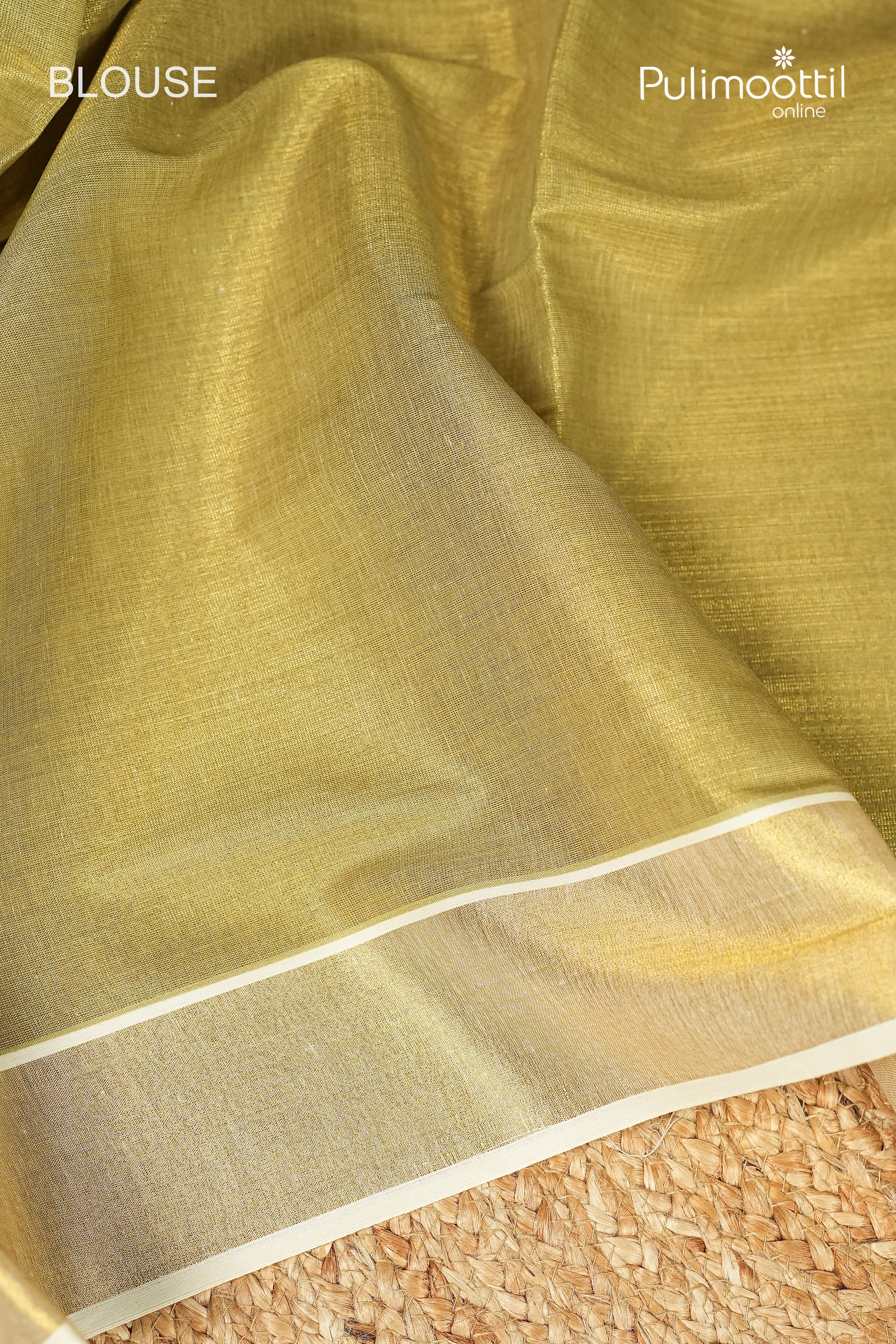 Kerala Traditional Golden Tissue Set Saree