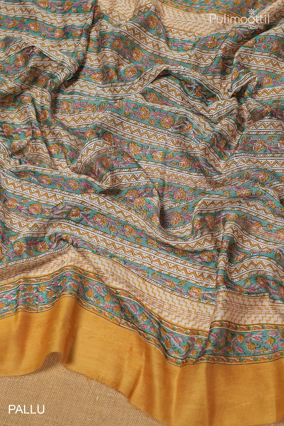 Yellow Colour Chanderi Saree