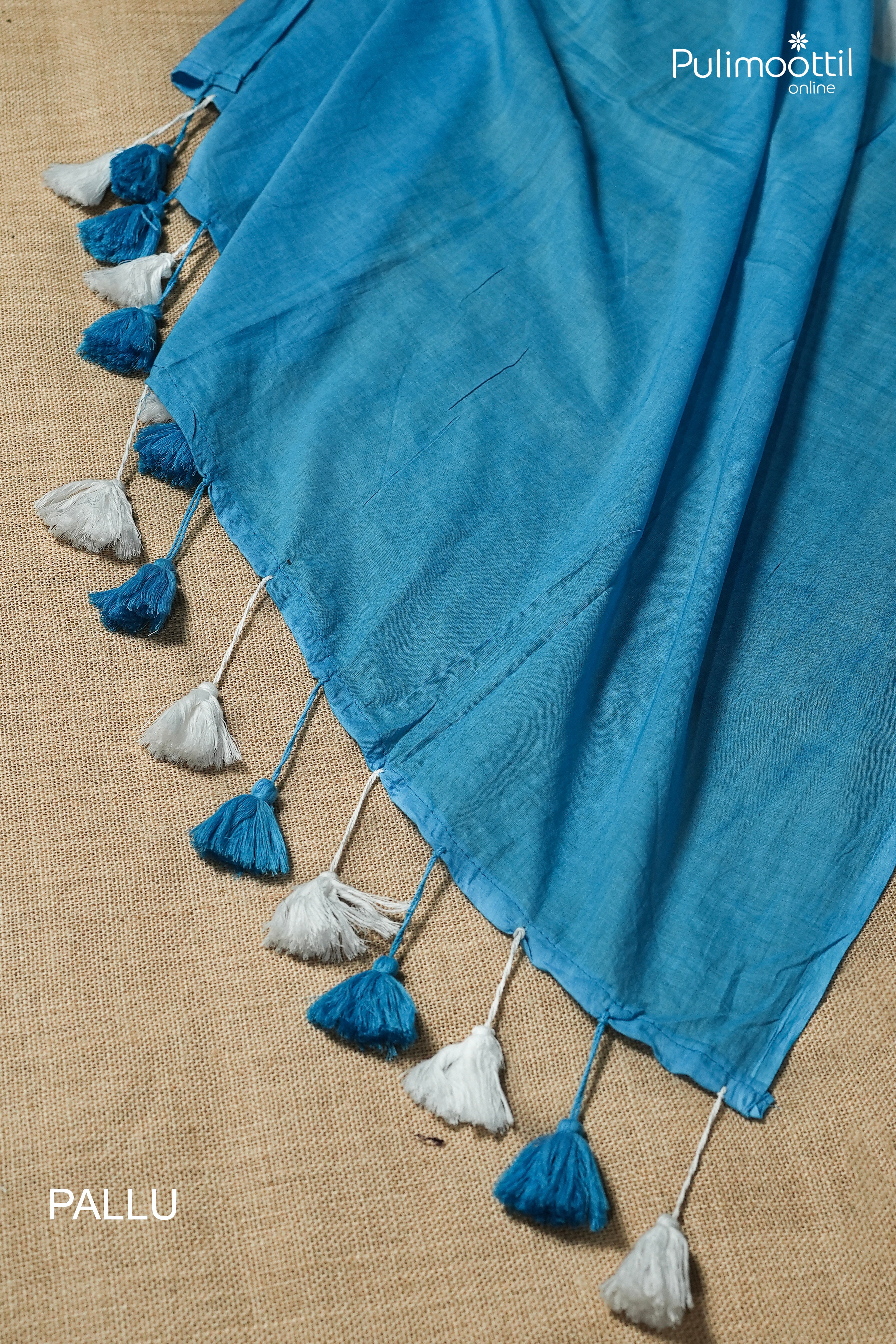 White Colour Shibori Printed Mul Cotton Saree
