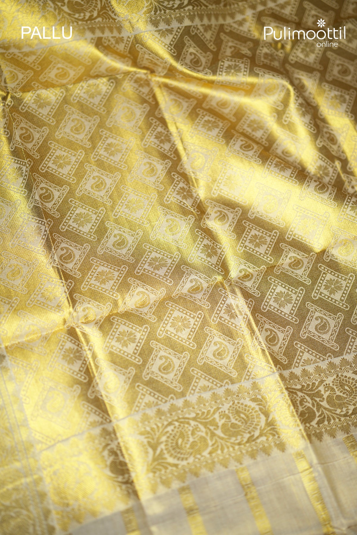 Kerala Traditional Golden Tissue Set Saree