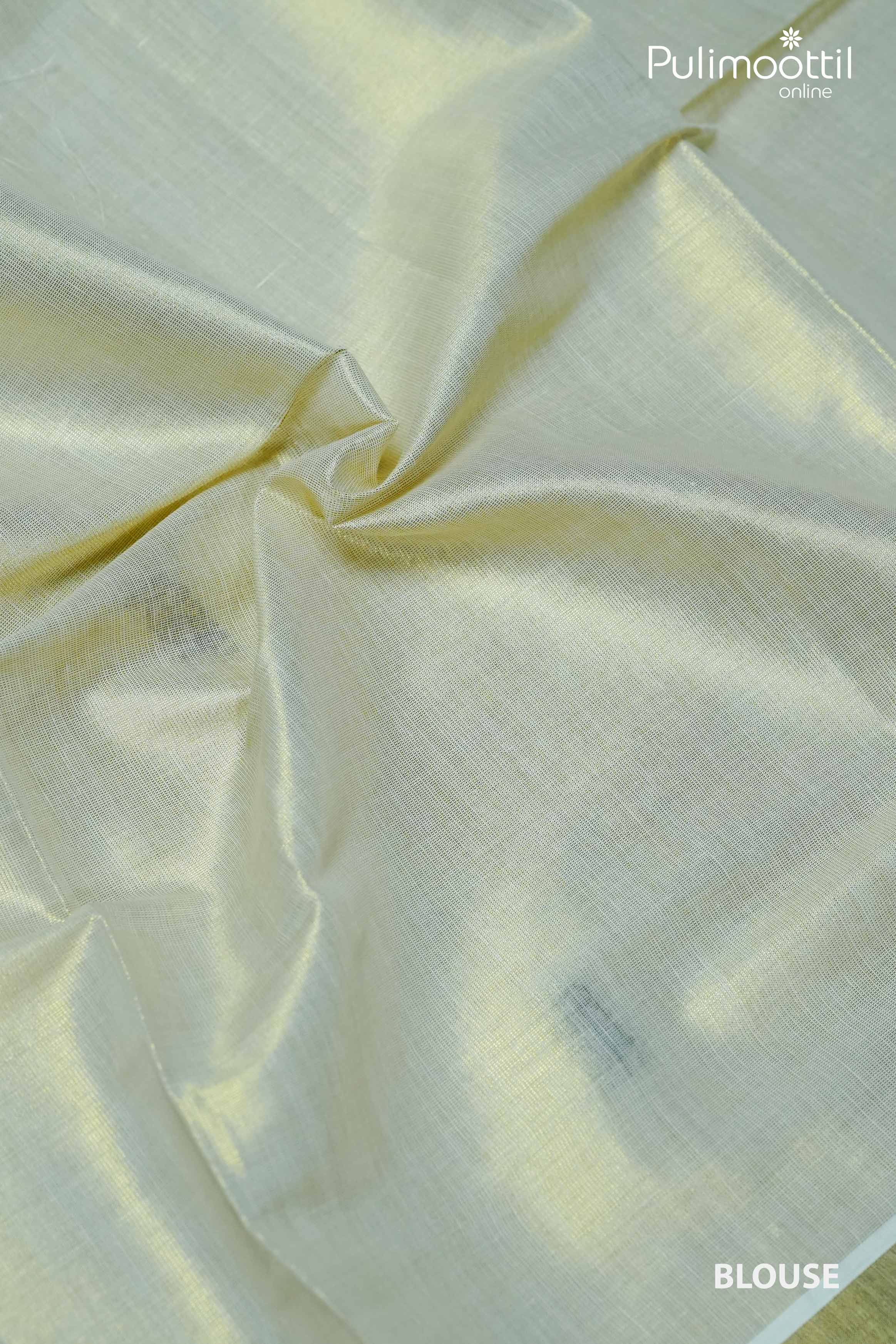 Golden Tissue Kerala Set Saree.