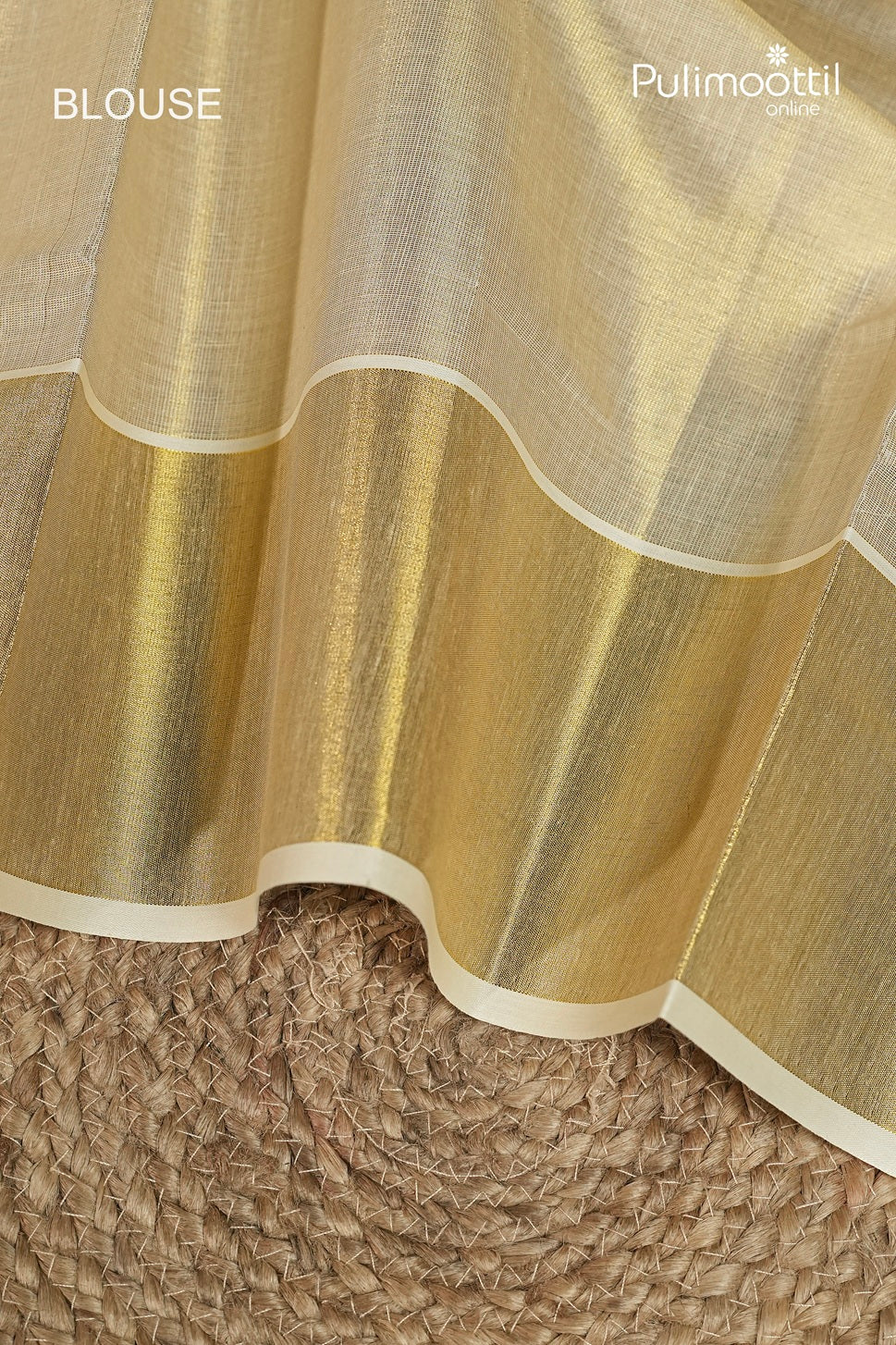 Kerala Traditional Golden Tissue Set Saree