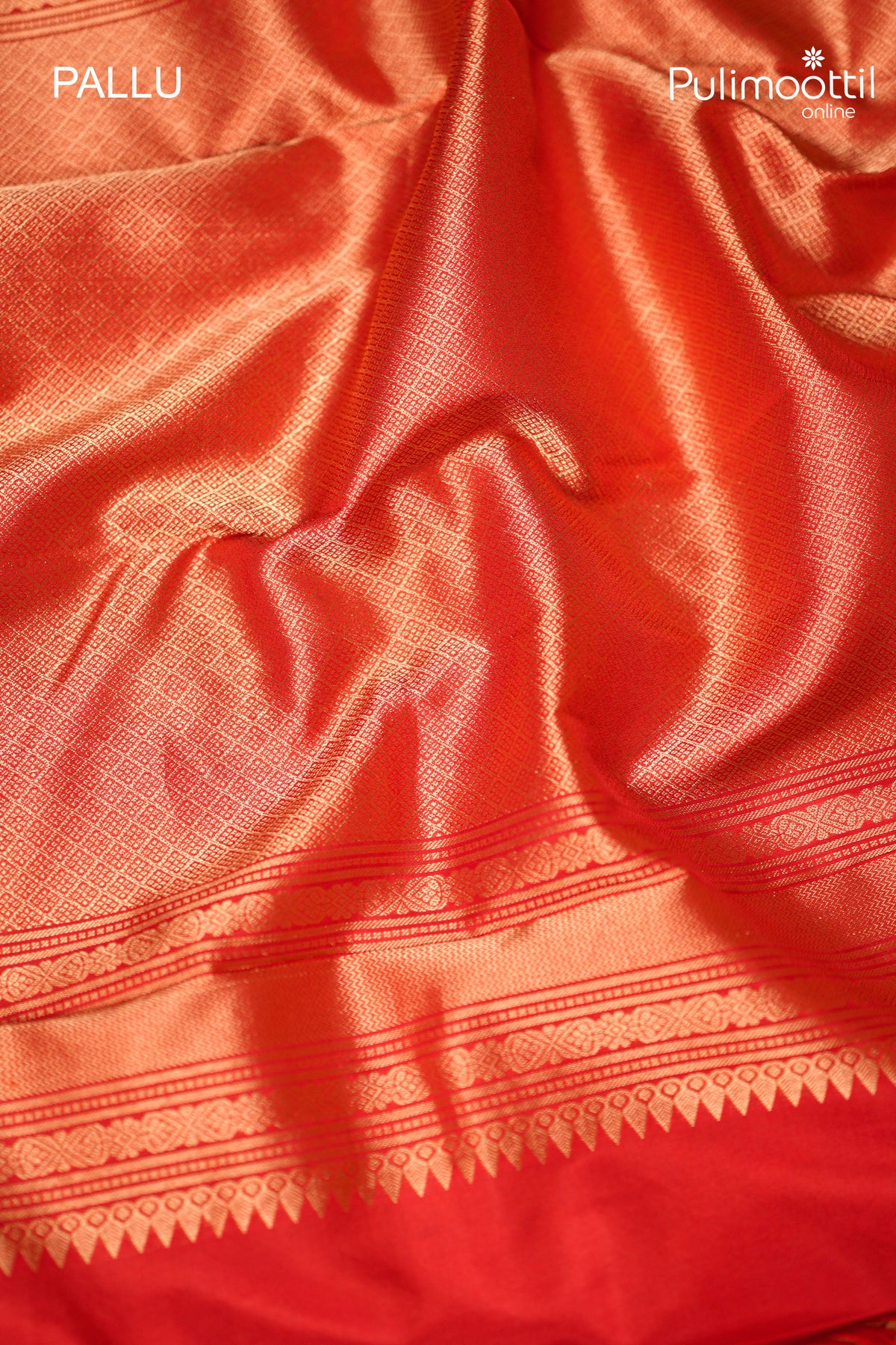 Chlly Red Colour Kanchipuram Soft Silk Saree