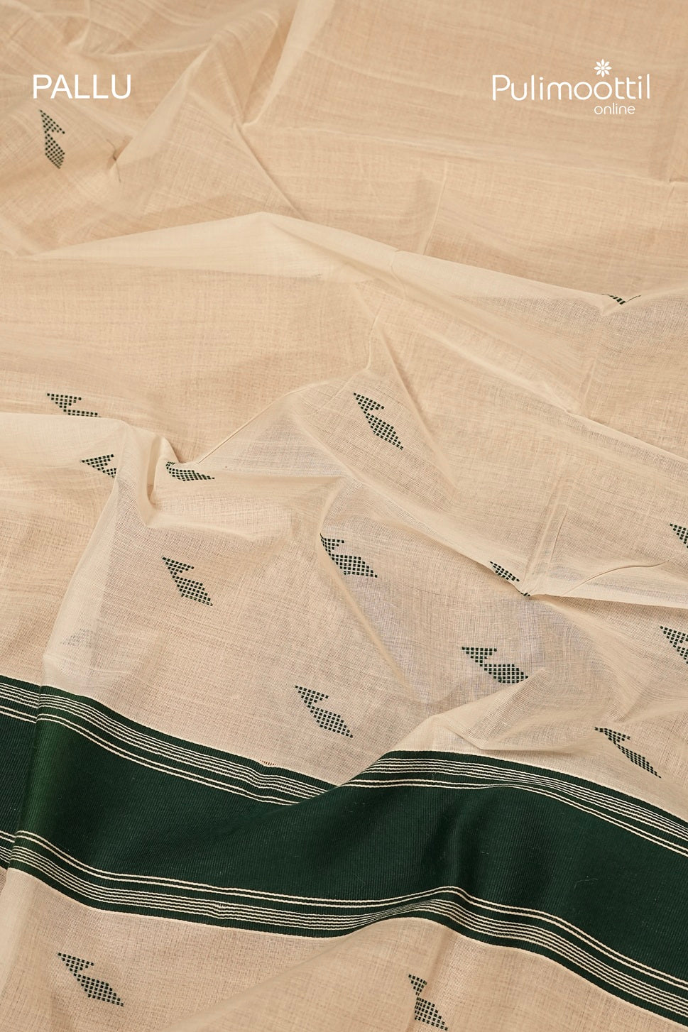 Offwhite Colour Kerala Traditional Handloom Set Saree
