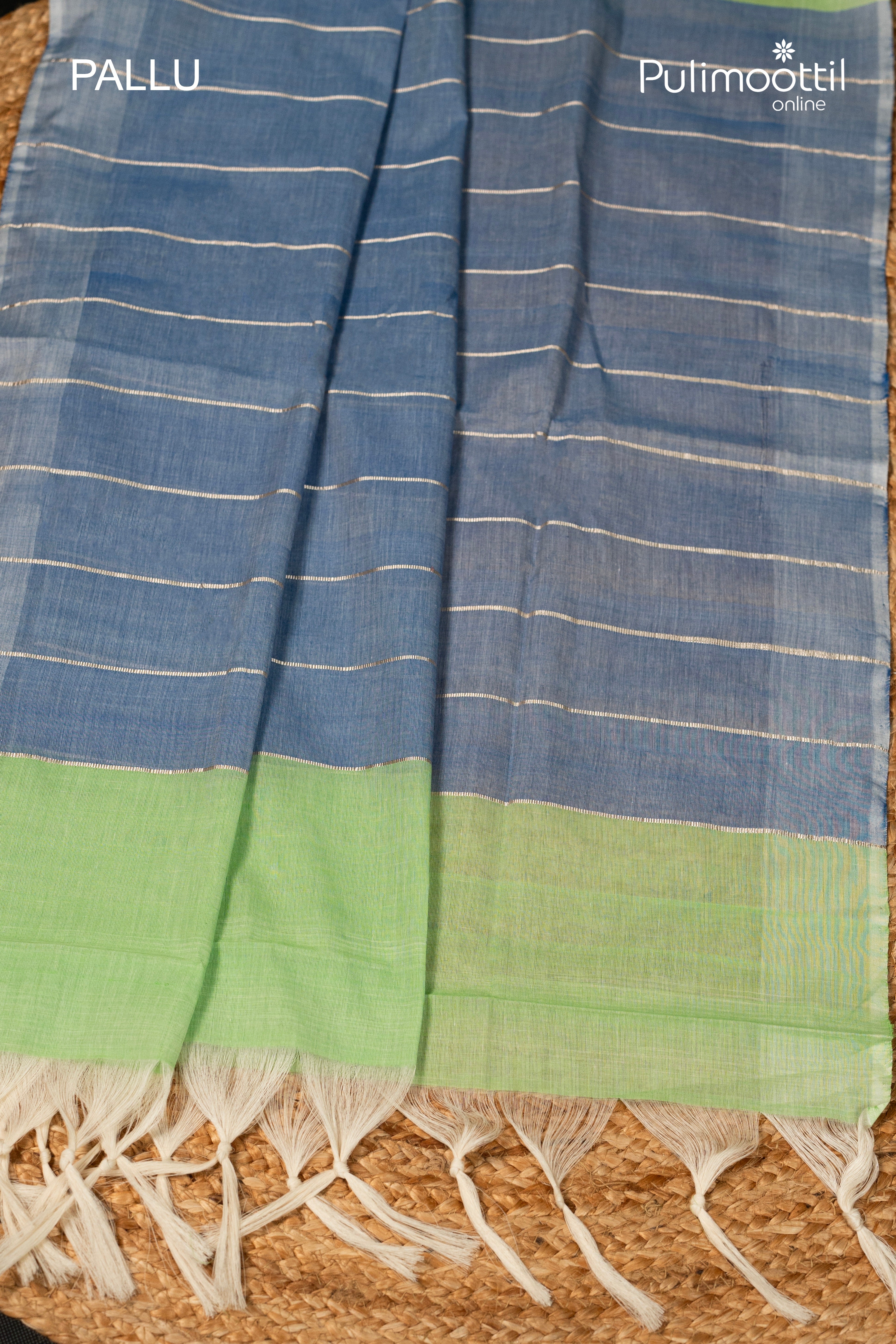 Pista Green Colour Handloom Cotton Saree