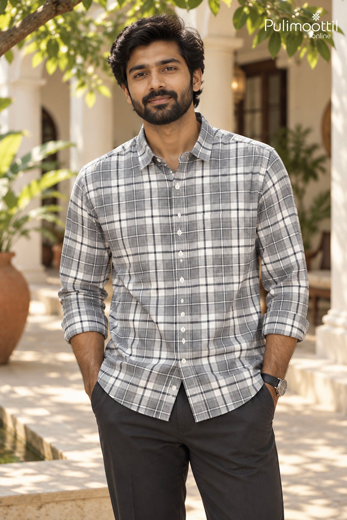 Classic Checkered Full Sleeve Mens Shirt