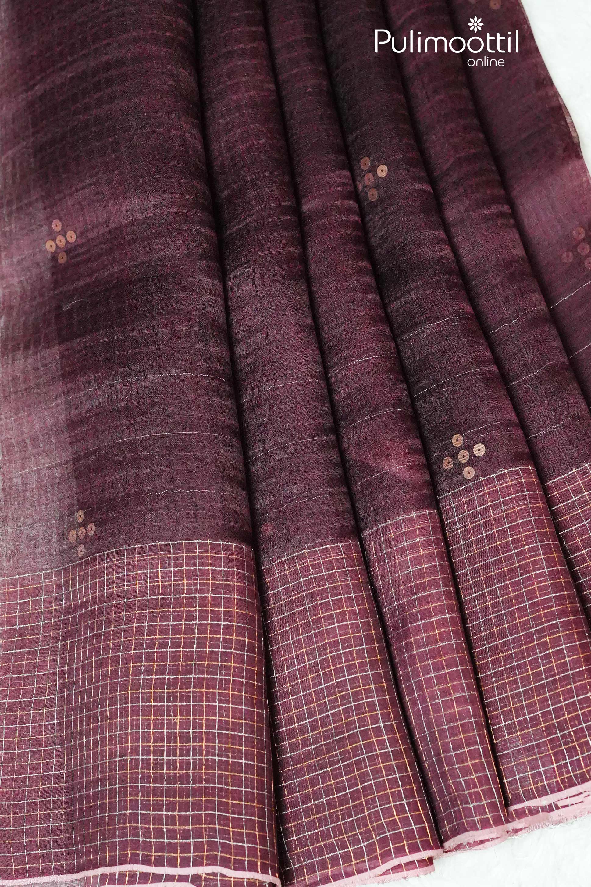 Brown Colour Tussar Silks Saree.