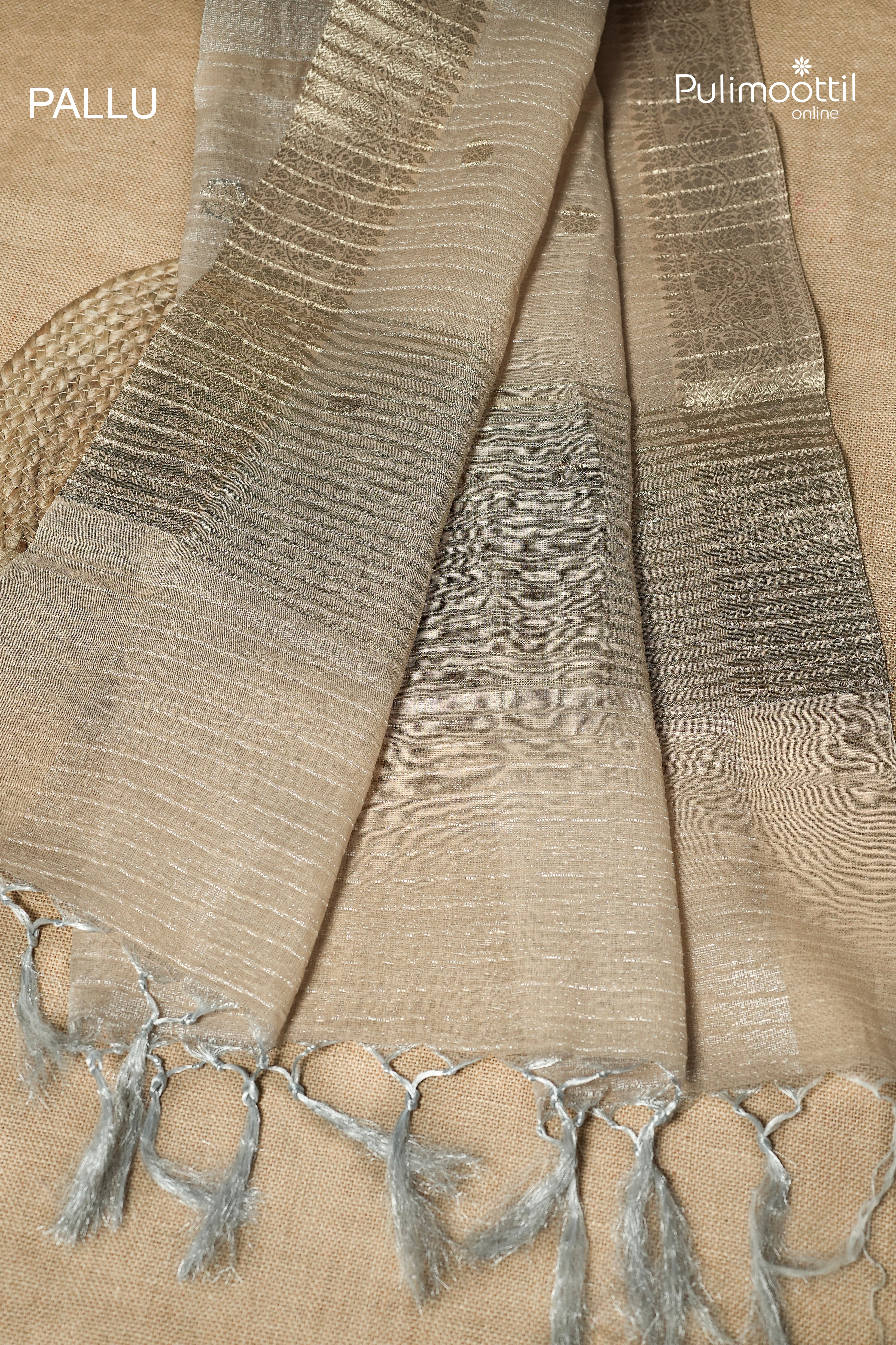 Chikoo Colour Semi Tissue Saree