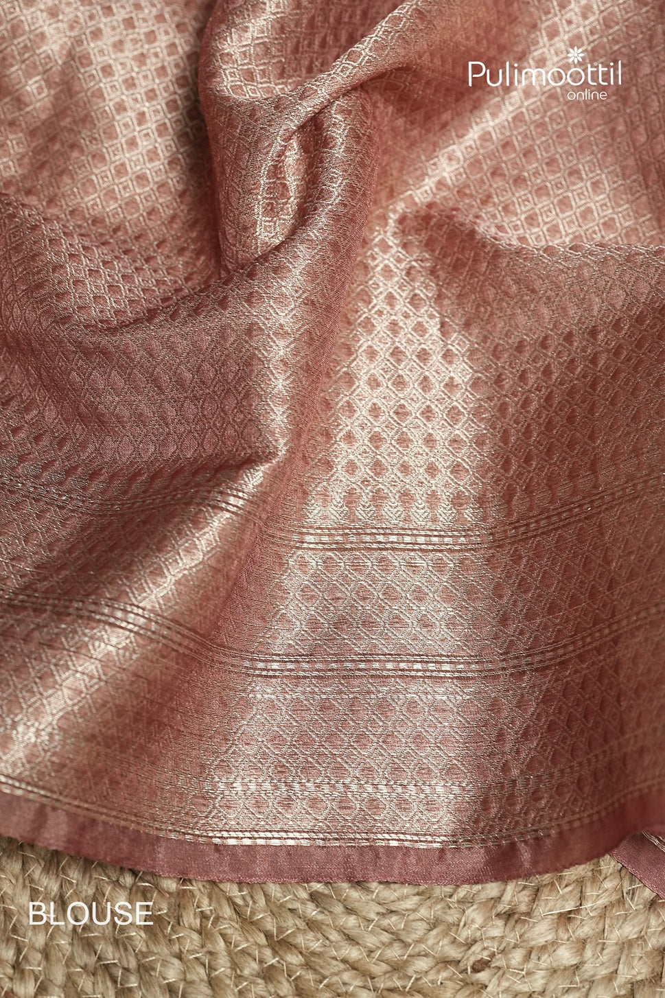 Onion Colour Organza Fancy Saree