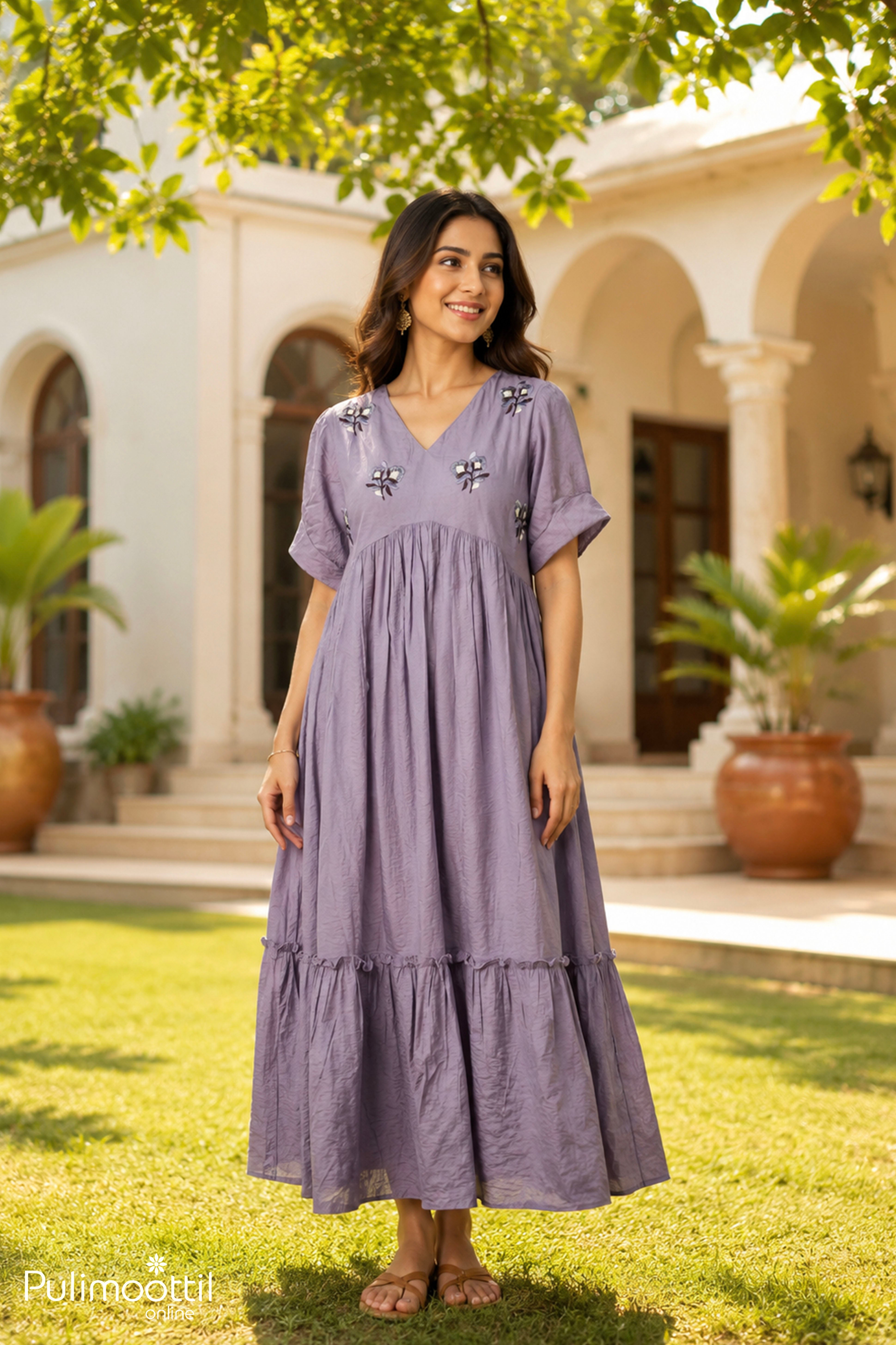 Lavender Color Half Frock
