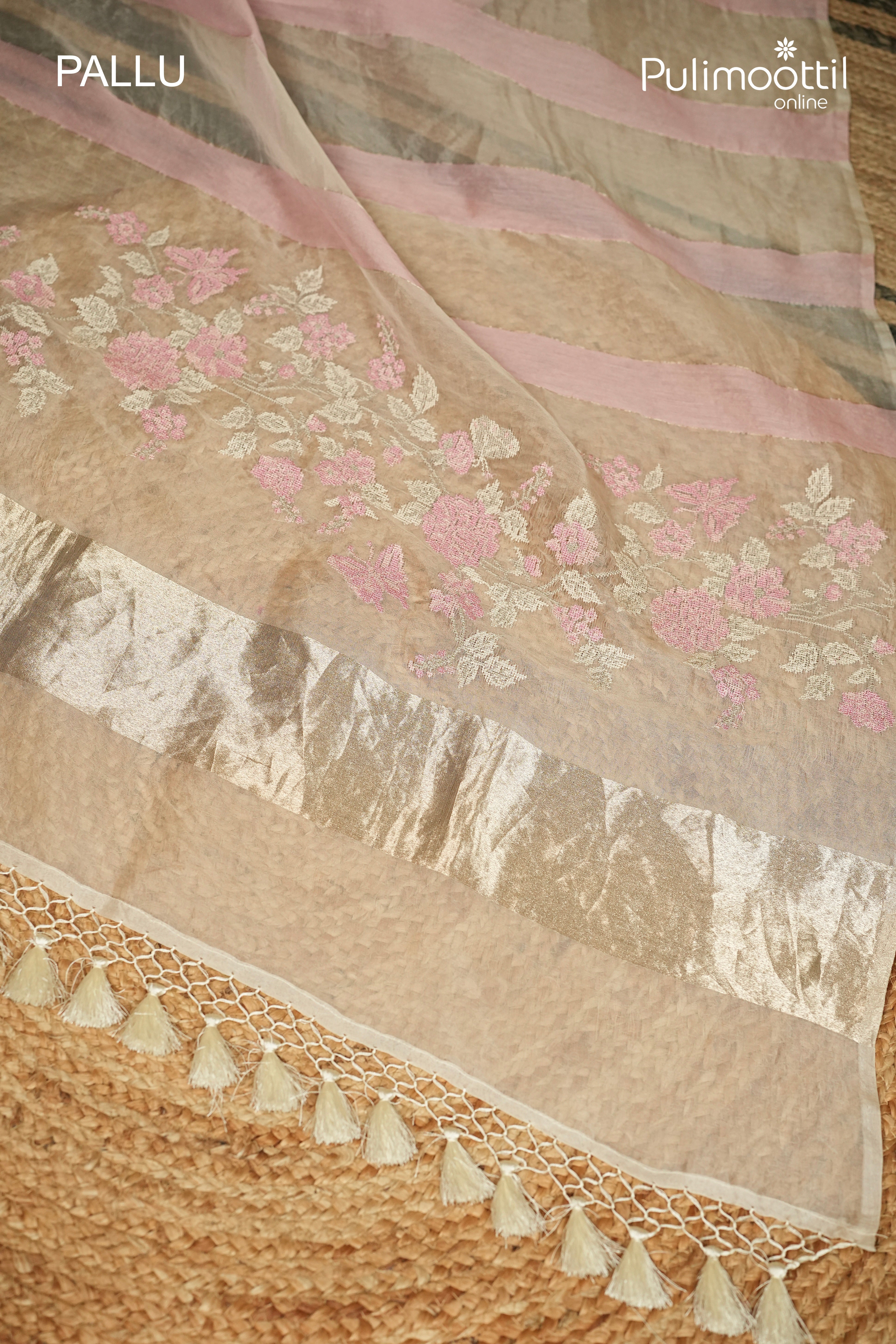 Off White Colour Organza Fancy Saree