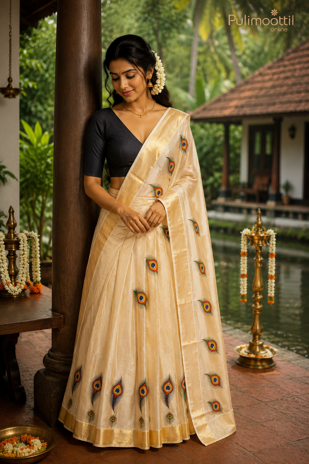 Onam Special Kerala Traditional Dhavani Set