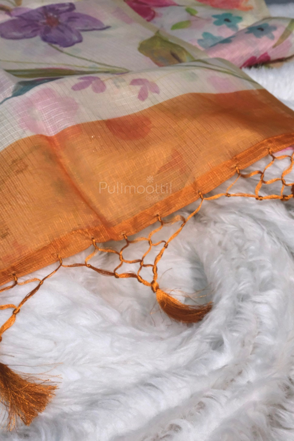 Mustard Yellow Color Net Kota Saree