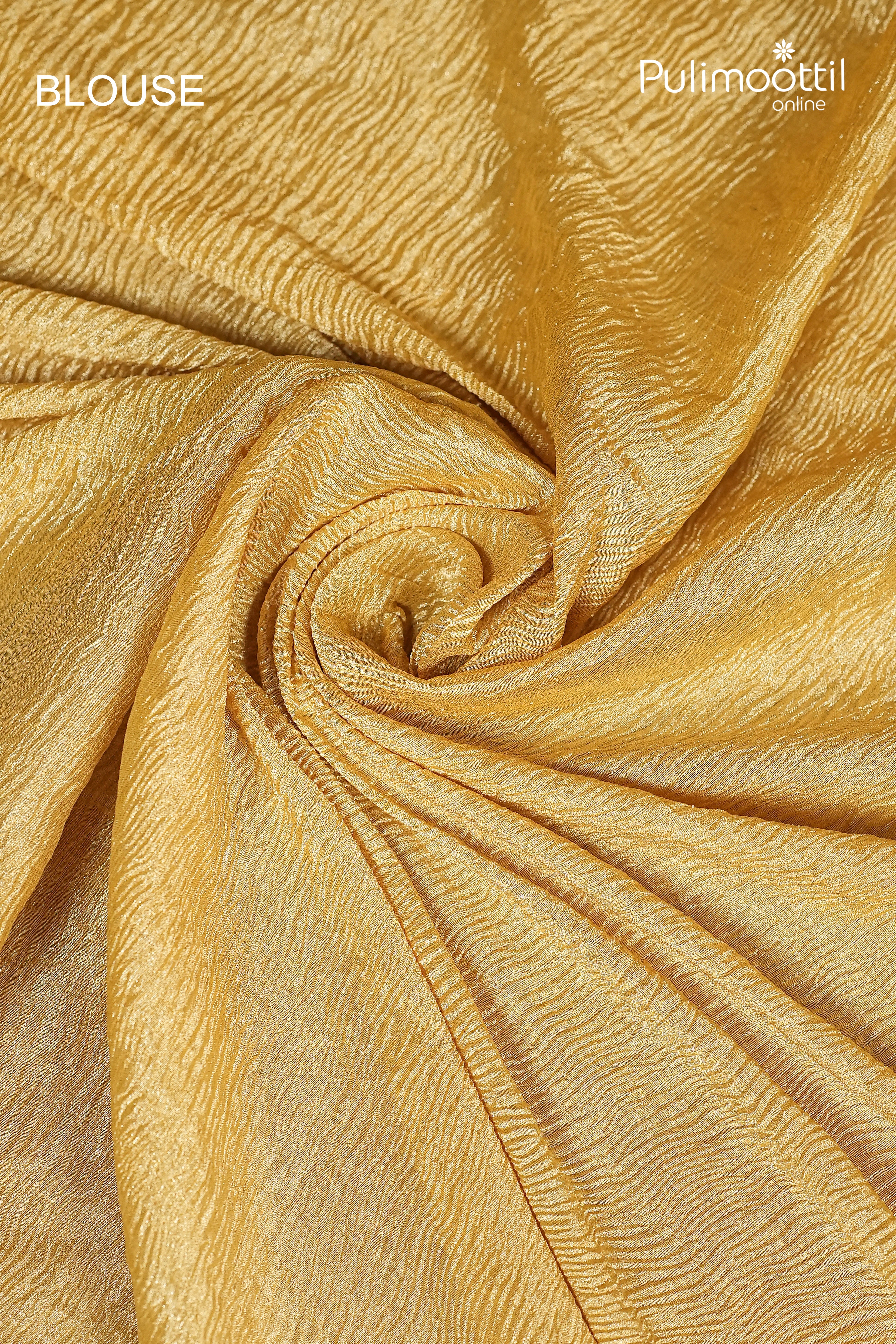 Multicolour Crushed Chanderi Saree