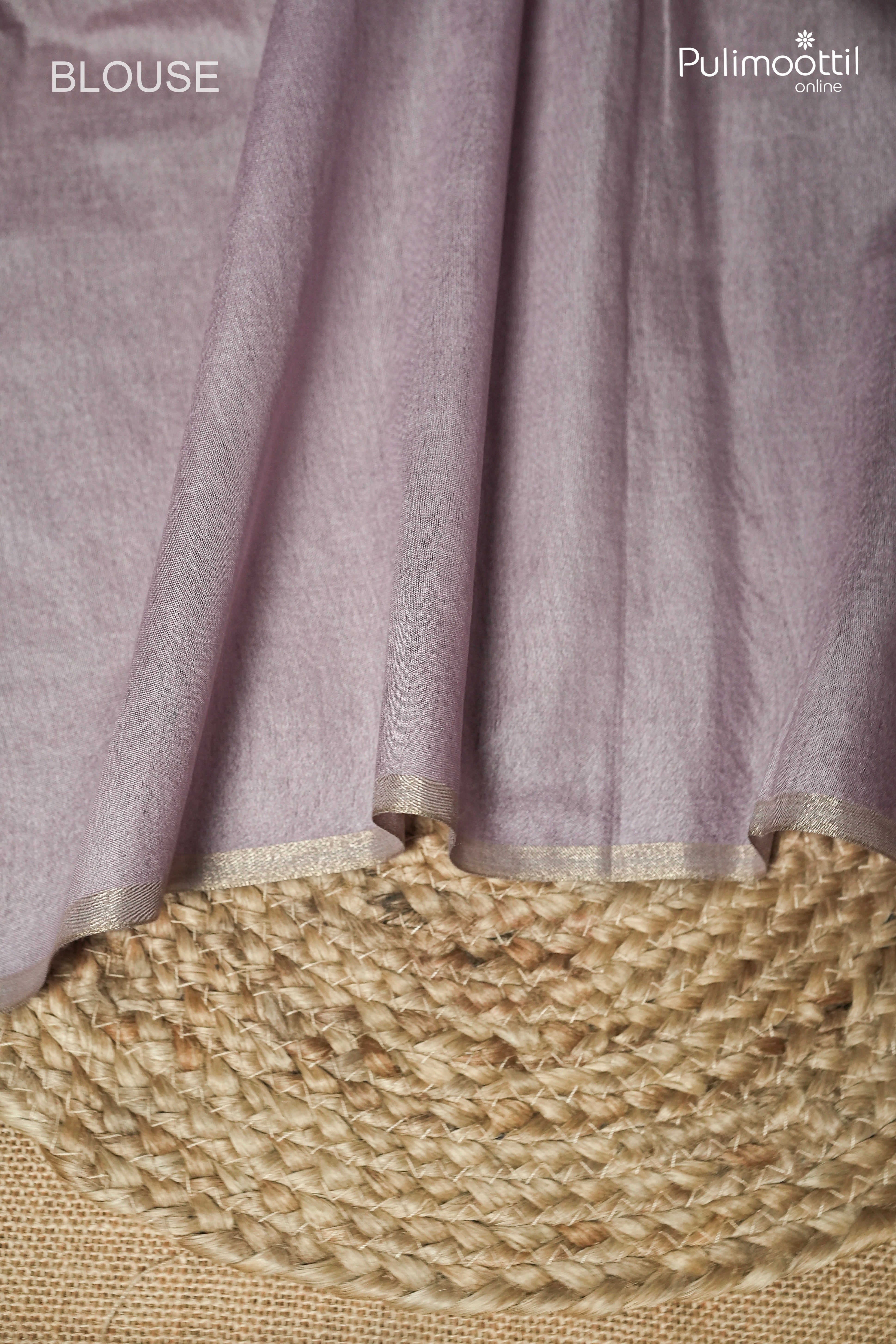 Lavender Colour Semi Tussar Saree
