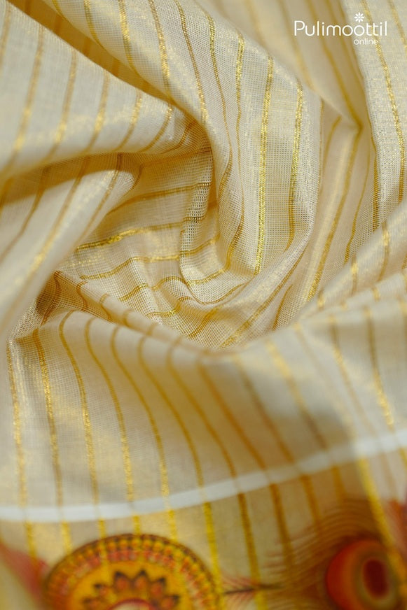 Golden Tissue Set Saree.