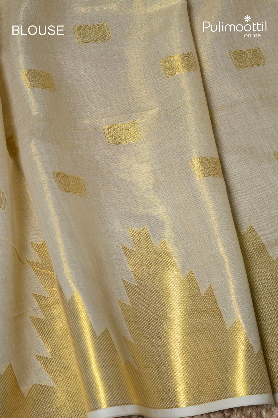 Kerala Traditional Golden Tissue Set Saree