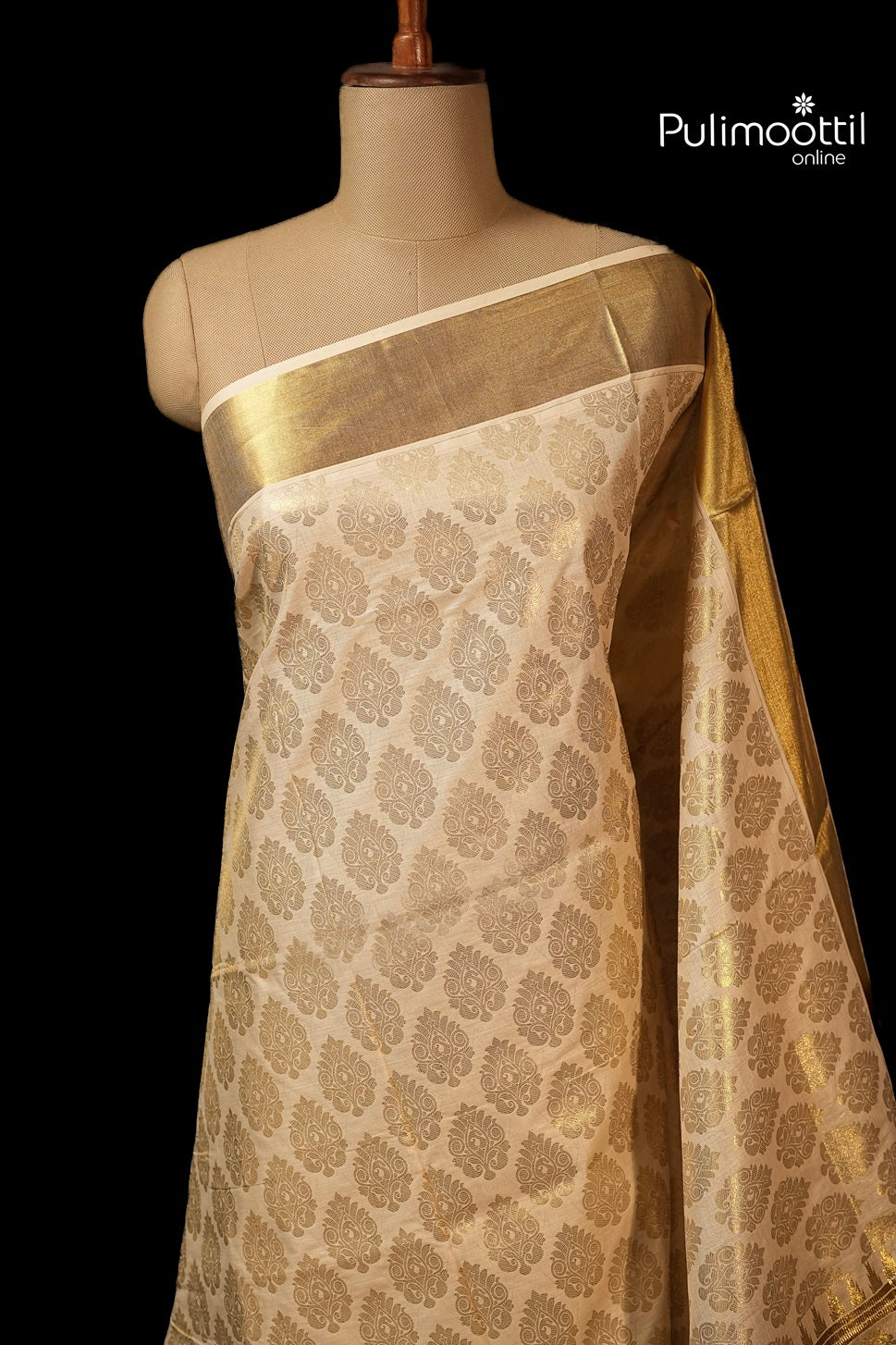Offwhite Colour Kerala Traditional Cotton Set Saree