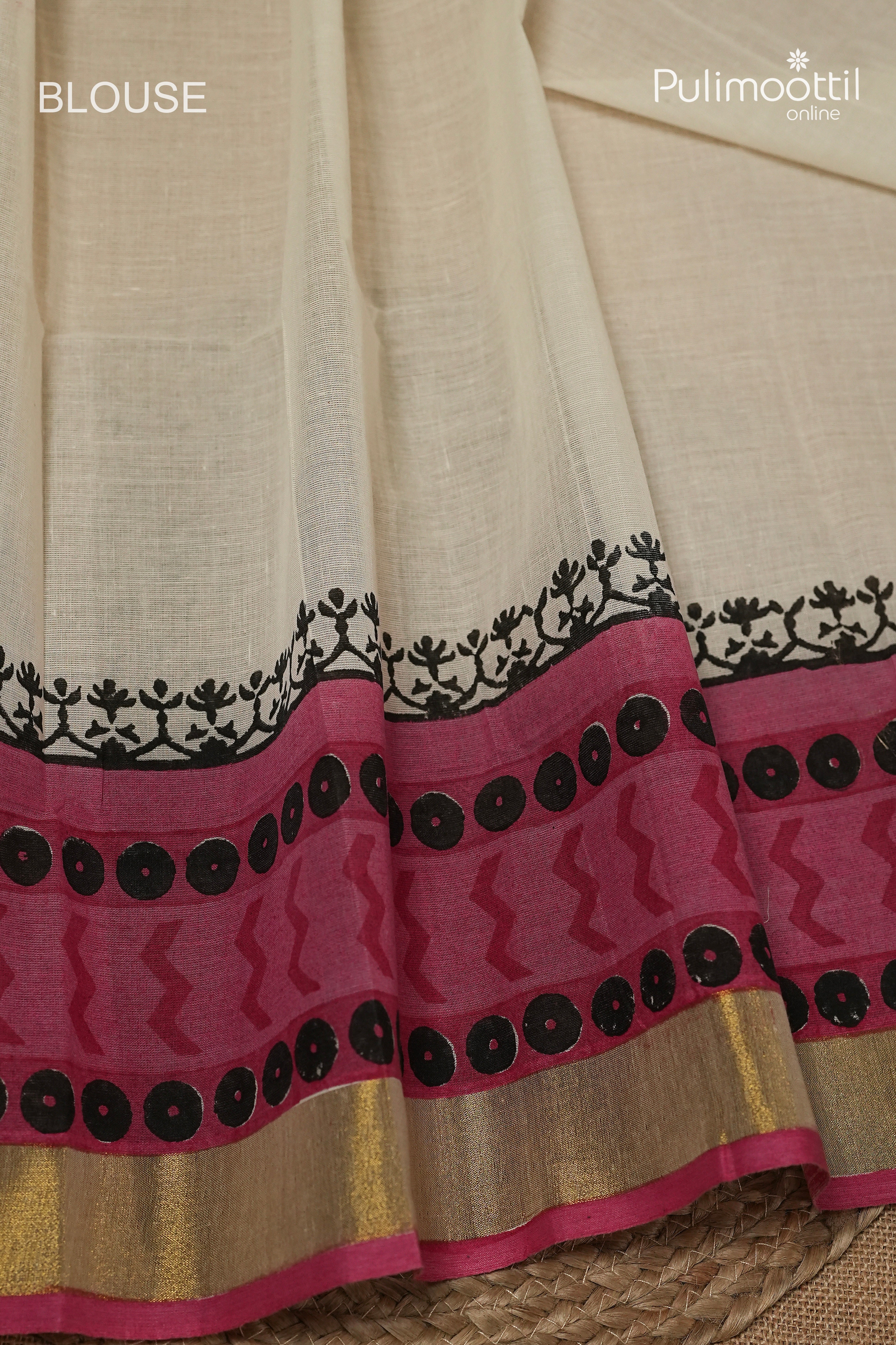 Offwhite Colour Kerala Traditional Cotton Set Saree