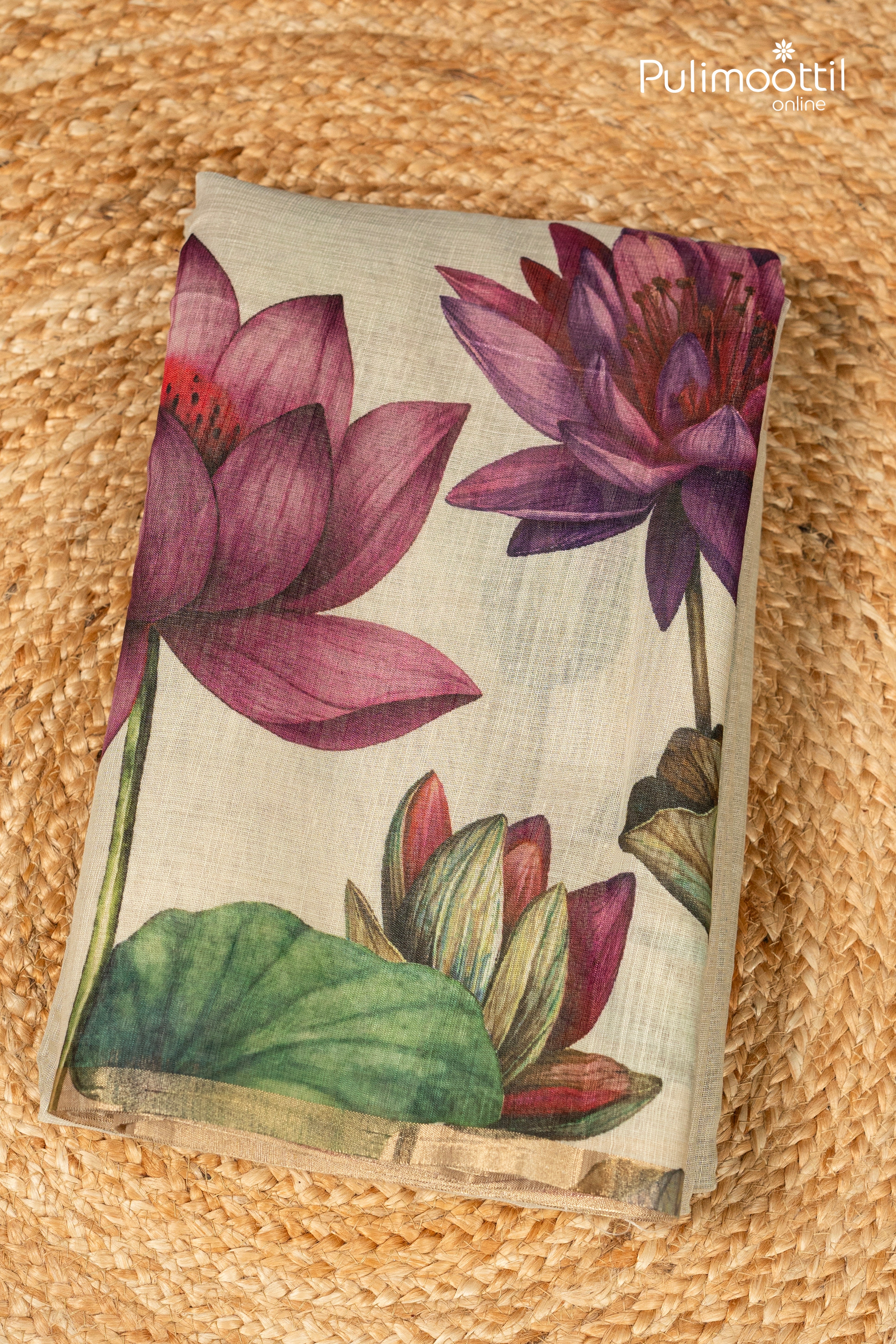 Semi Linen Kerala Traditional Saree