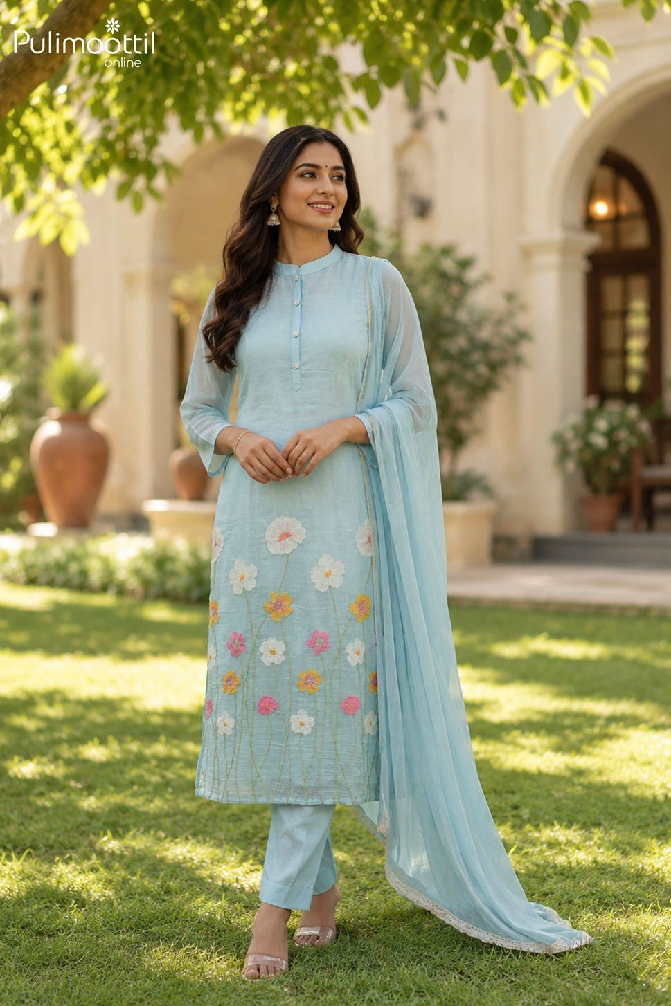 Light Sky Blue Color Salwar Set