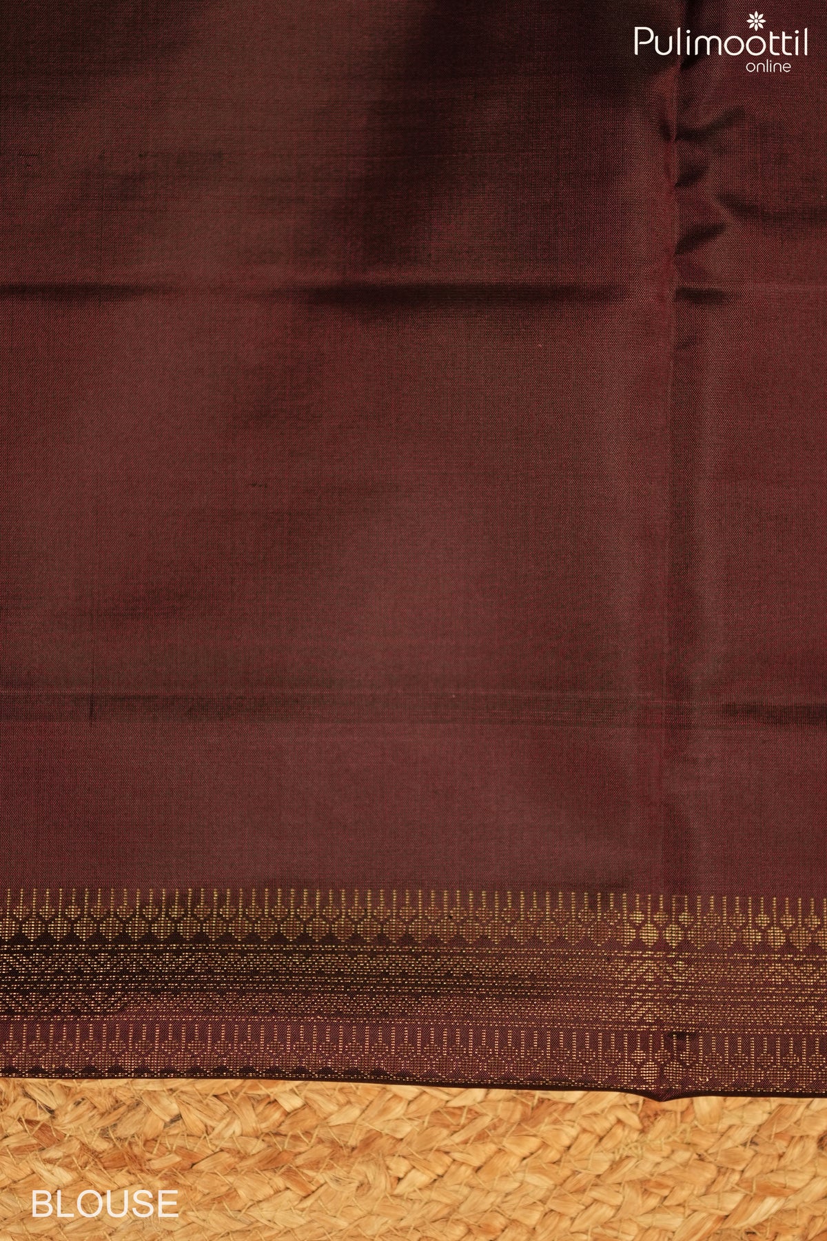 Deep Maroon Color Kanchipuram Soft Silk Saree