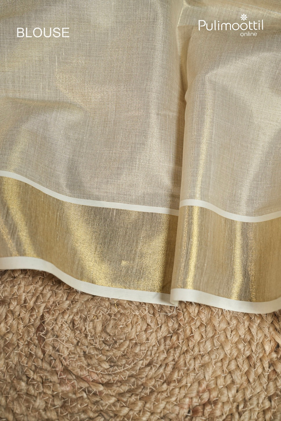 Kerala Traditional Golden Tissue Set Saree