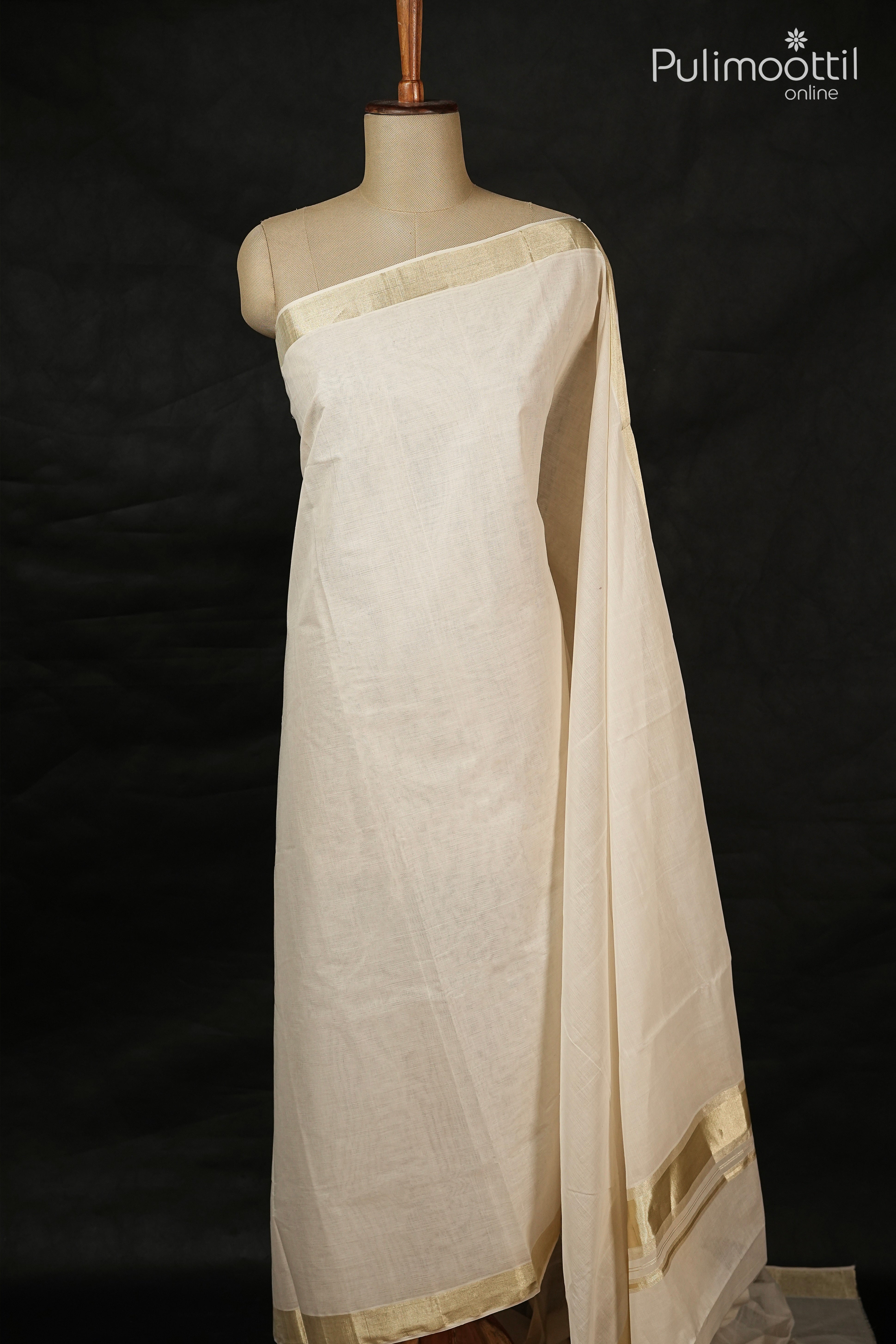 Off White Colour Balaramapuram Handloom Set Saree