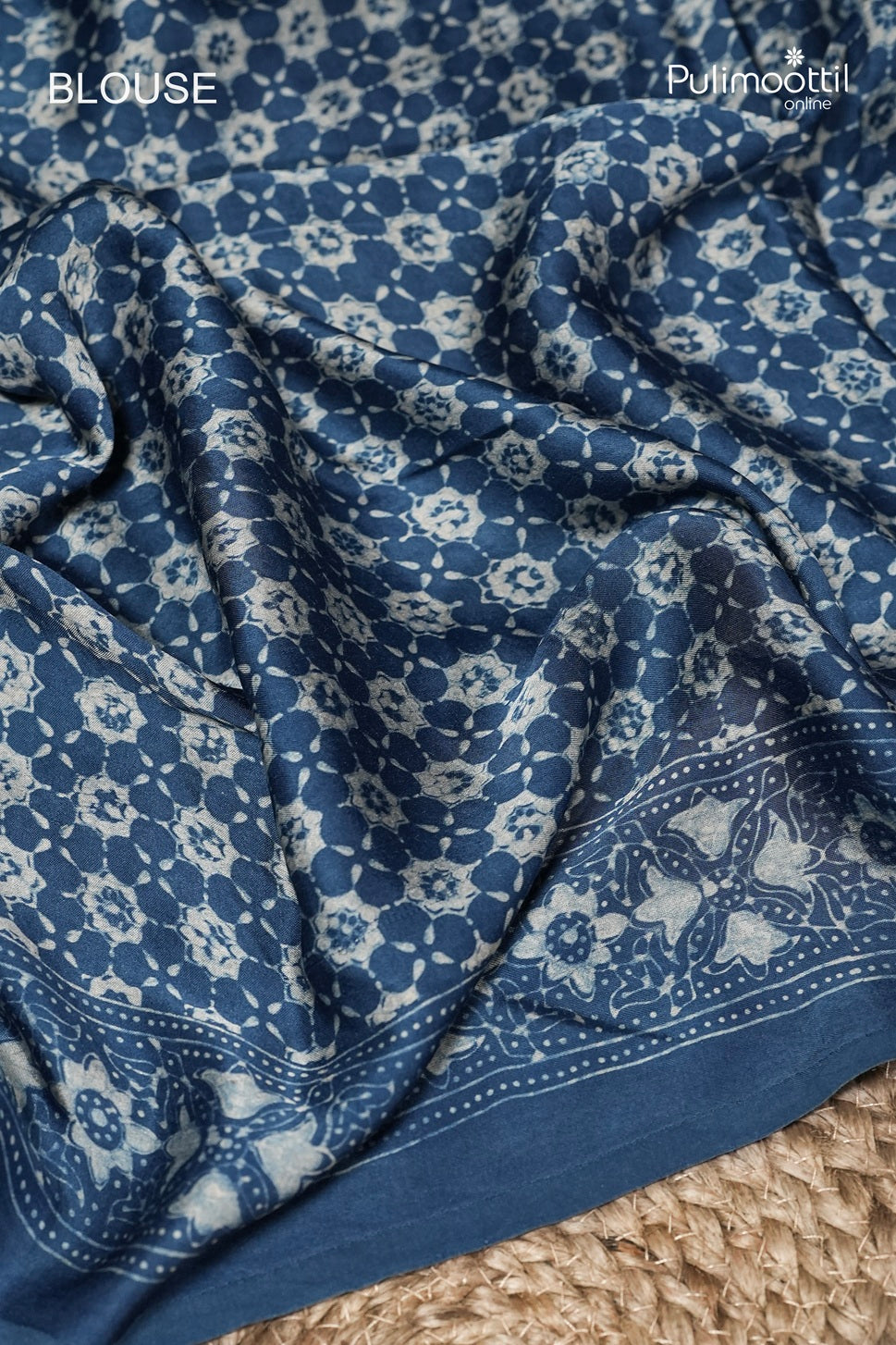 Dark Steel Blue Colour Modal Silk Saree