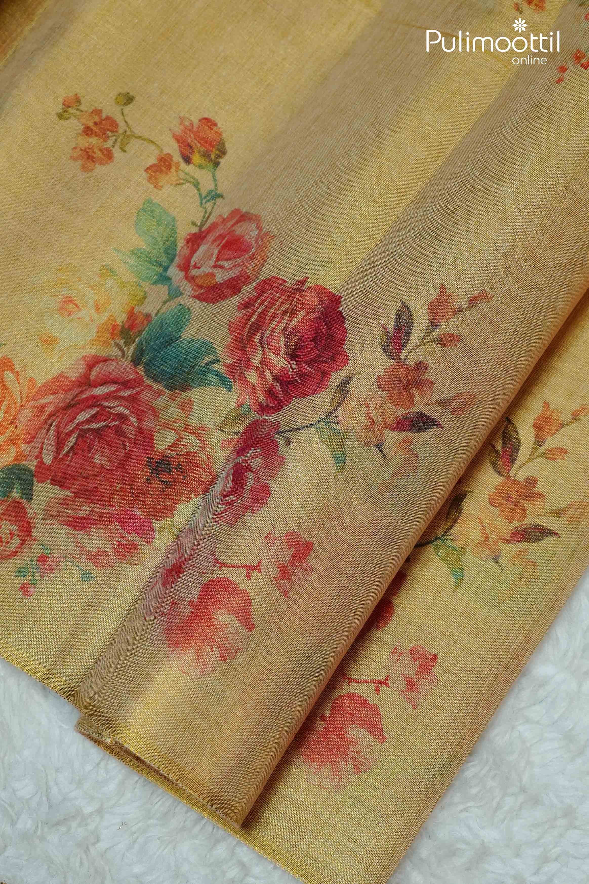 Golden Tissue Kerala Traditional Set Saree.