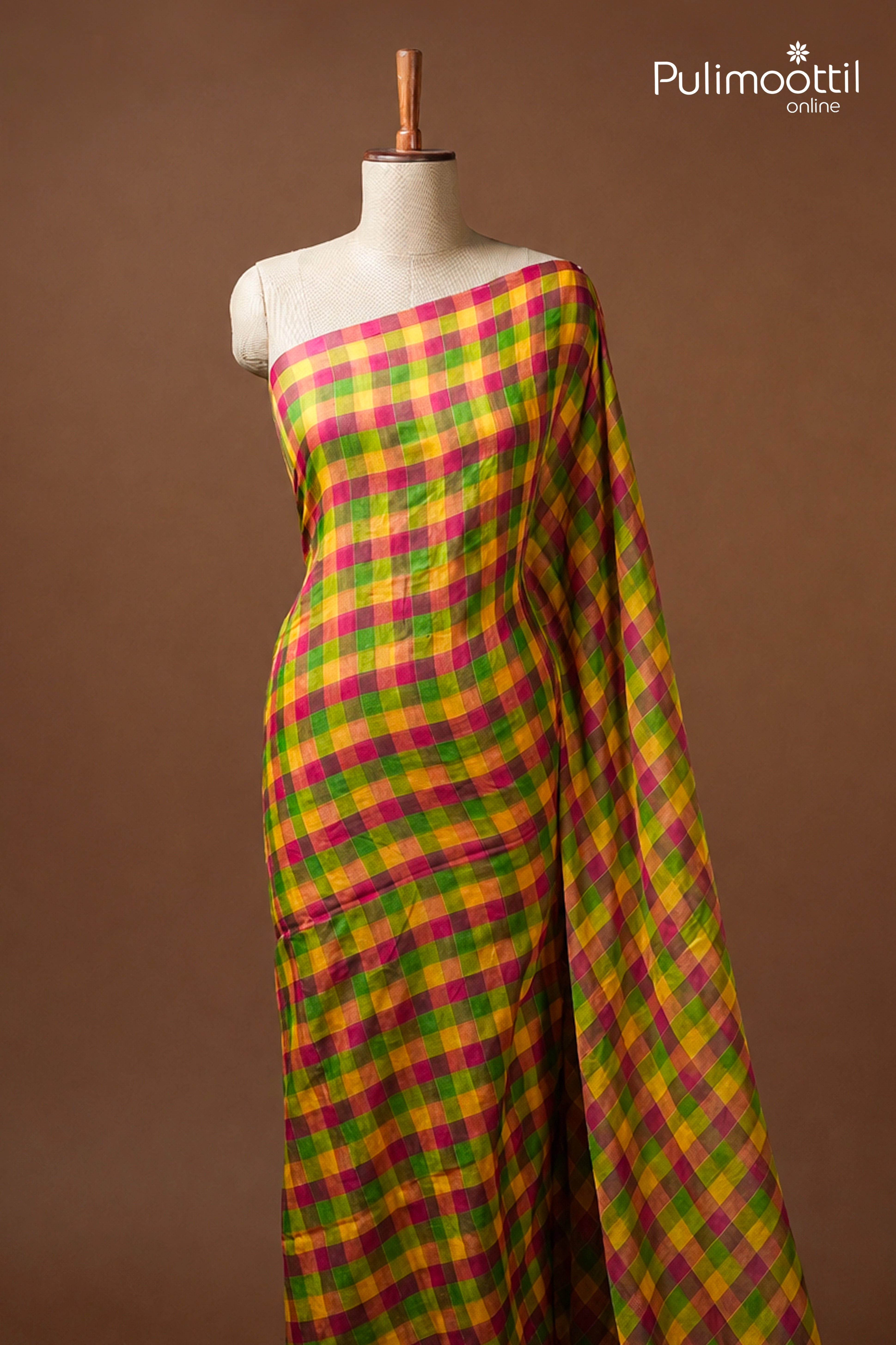 Madras Check Mul Cotton Saree