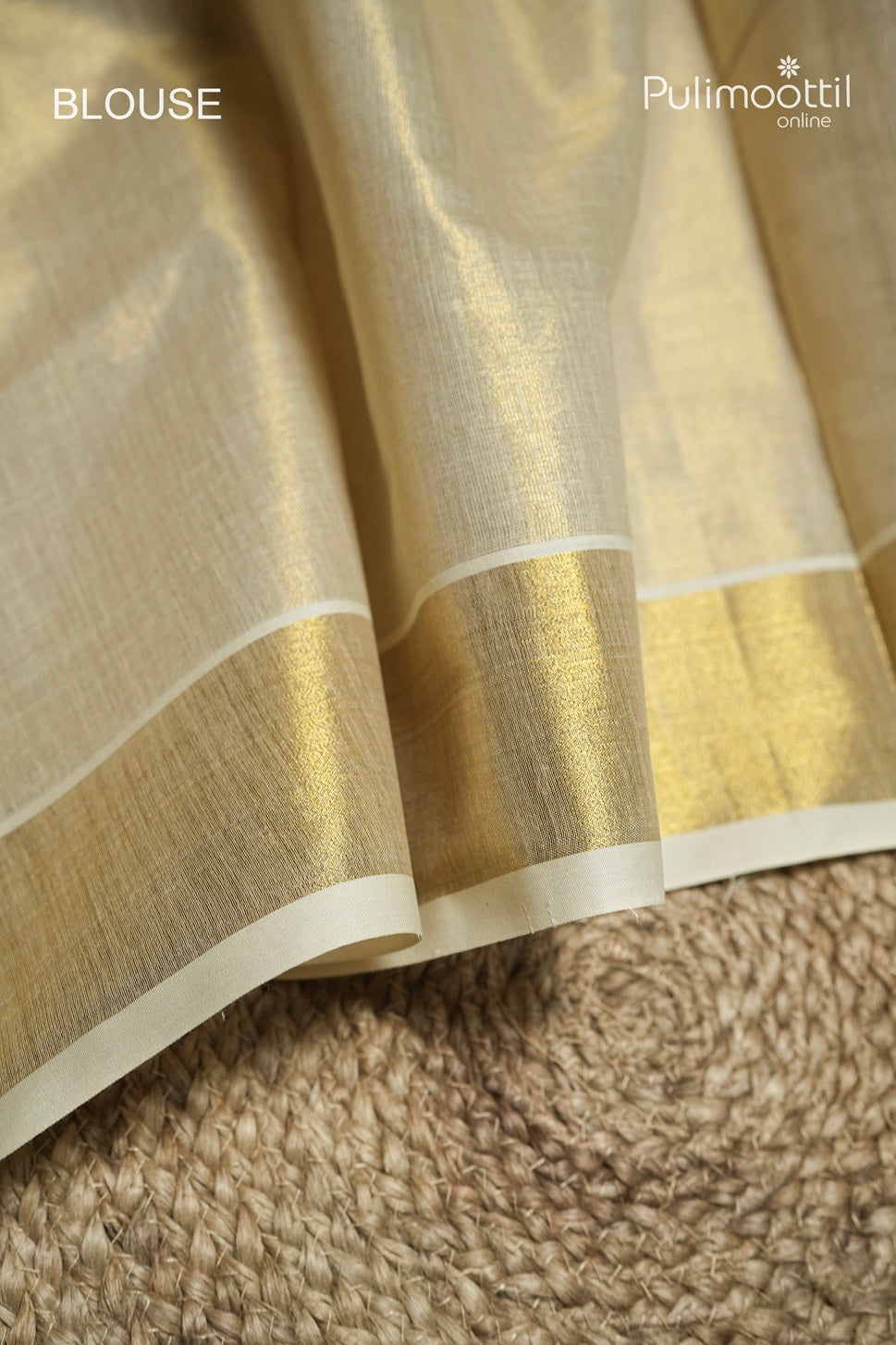 Kerala Traditional Golden Tissue Set Saree