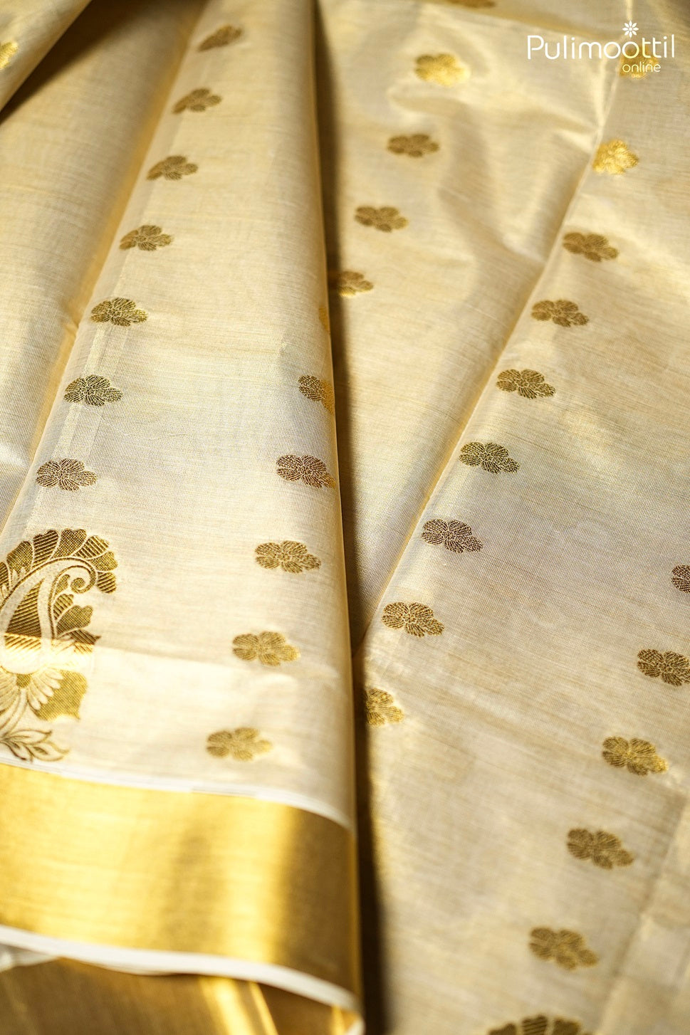 Kerala Traditional Golden Set Saree