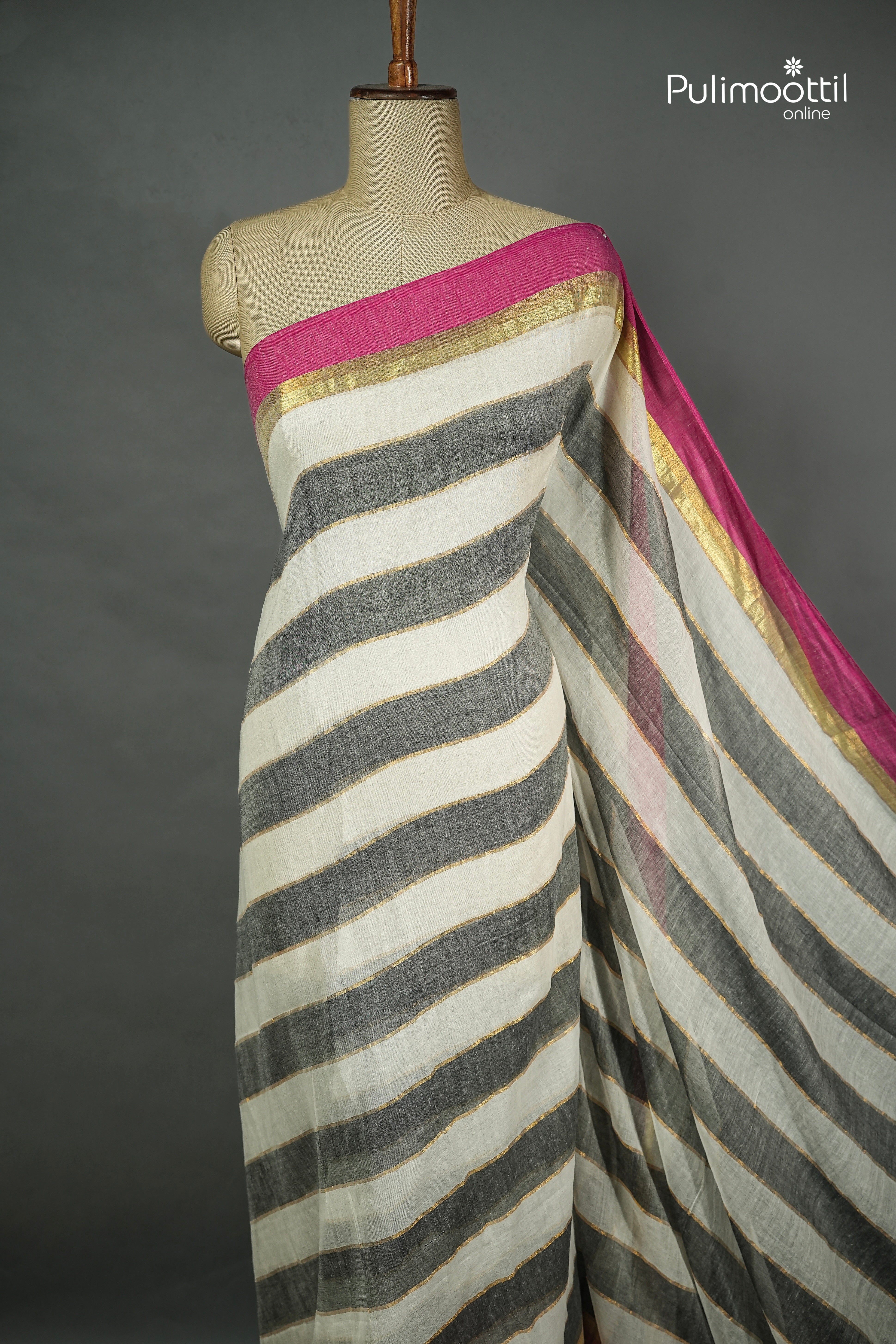 Multicolour Mul Cotton Saree