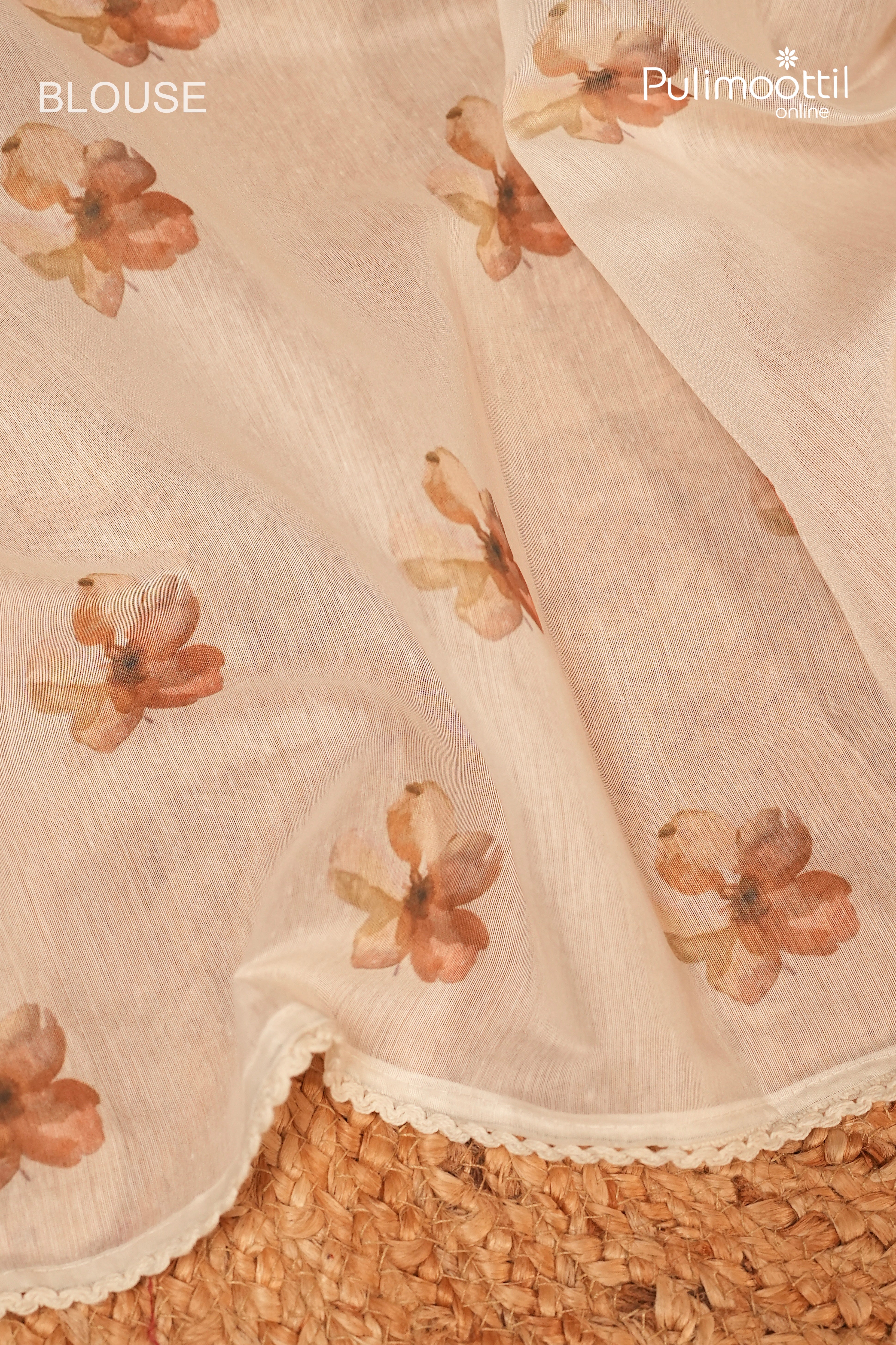 Offwhite Colour Semi chanderi Traditional Saree