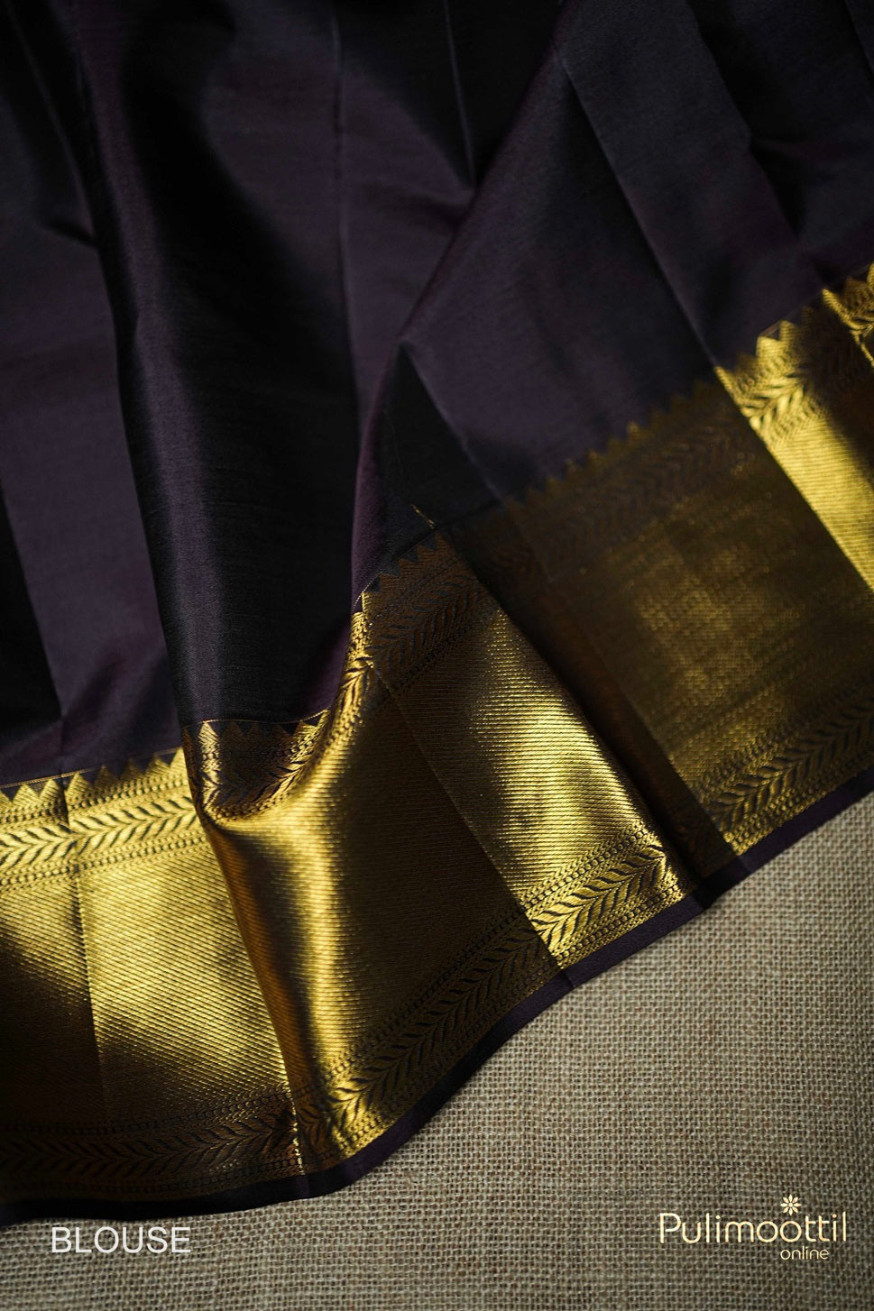 Dark Purple Colour Kanchipuram Designer Saree