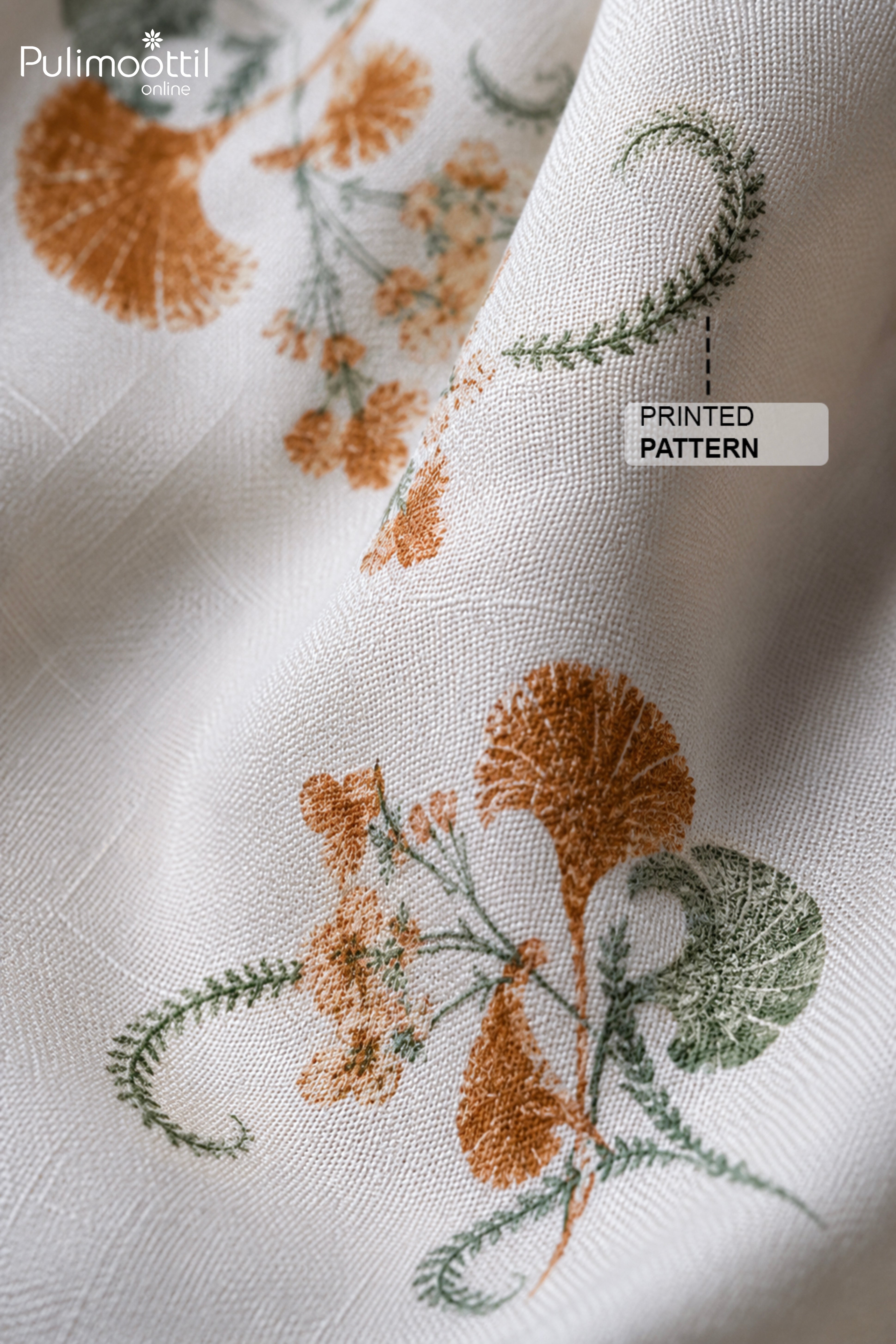 White Color Full Sleeve Mens Shirt With Floral Motif Print