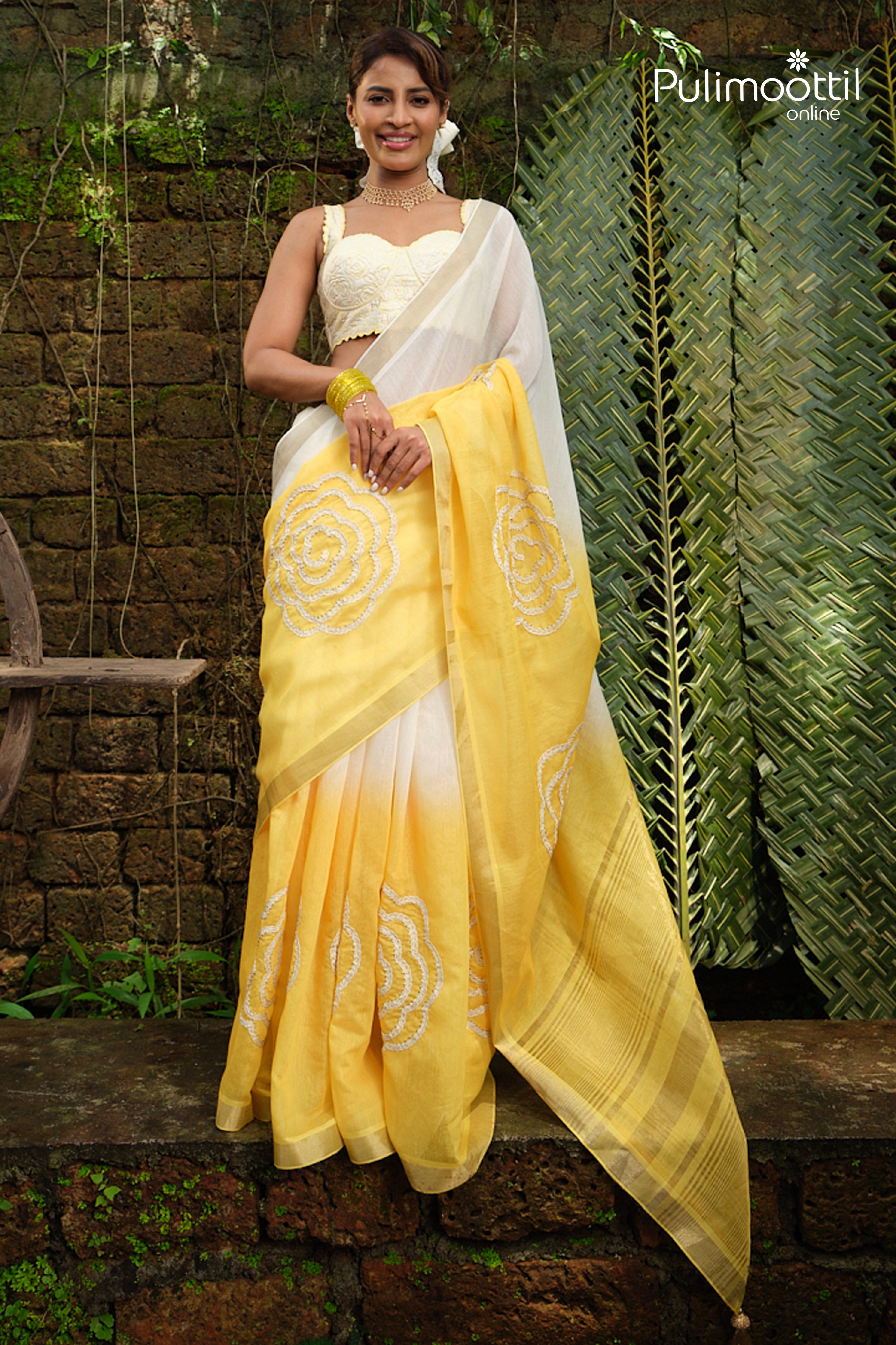 Semi Chanderi Traditional Ombre Saree