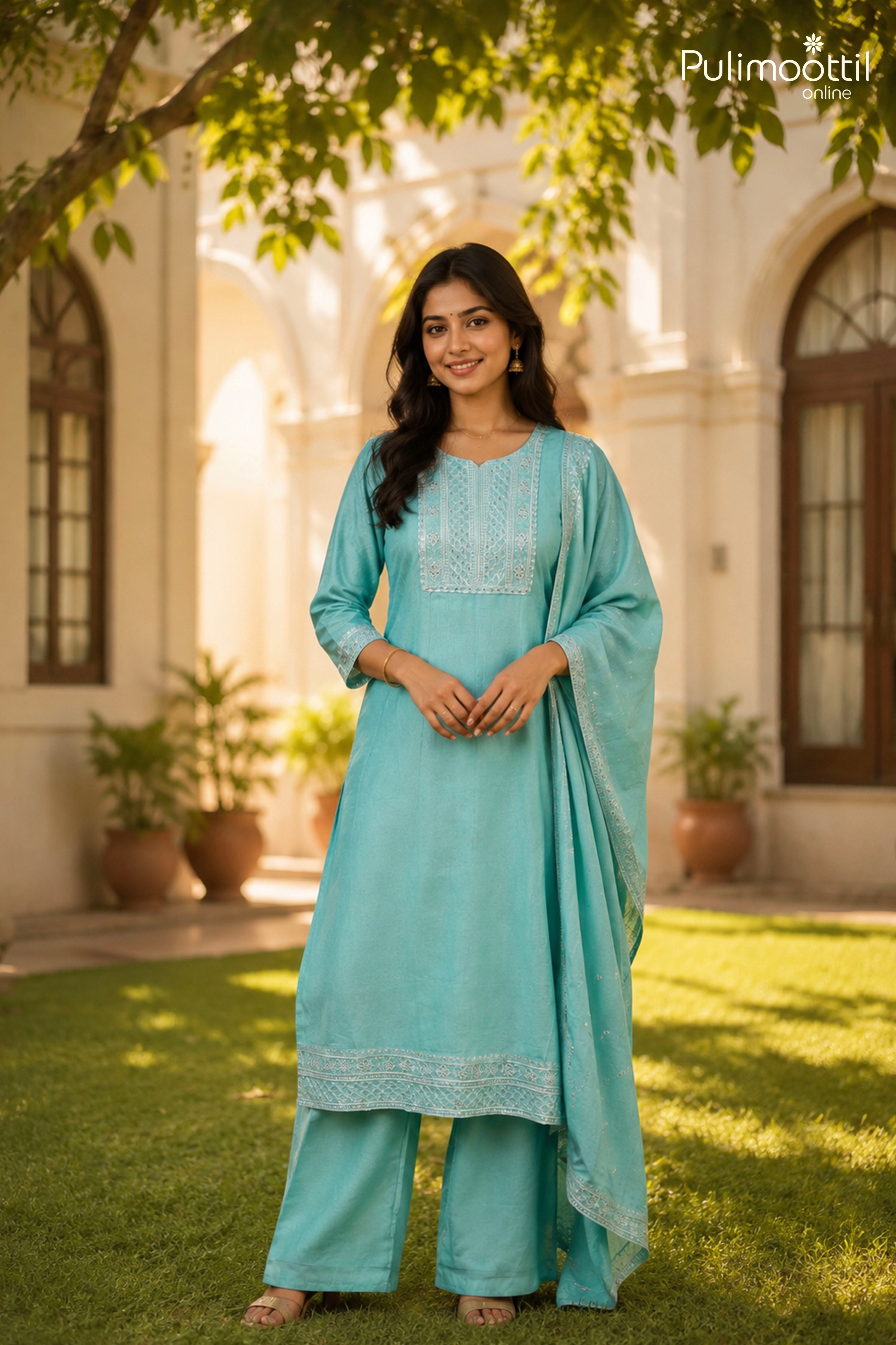 Sky Blue Color Salwar Set