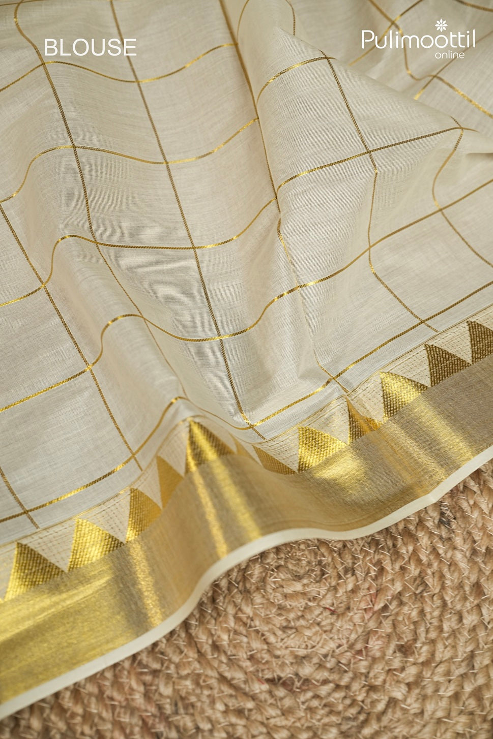 Off White Colour Kerala Traditional Set Saree